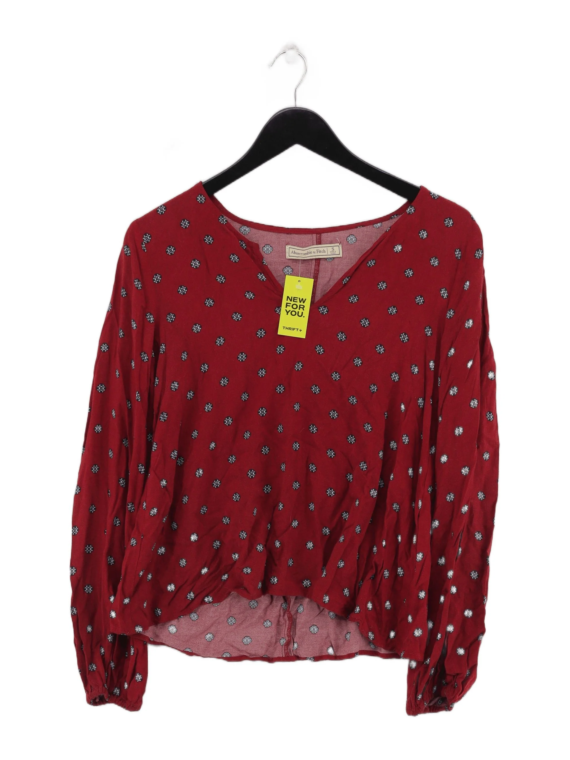 Abercrombie & Fitch Women's Top S Red 100% Viscose Basic