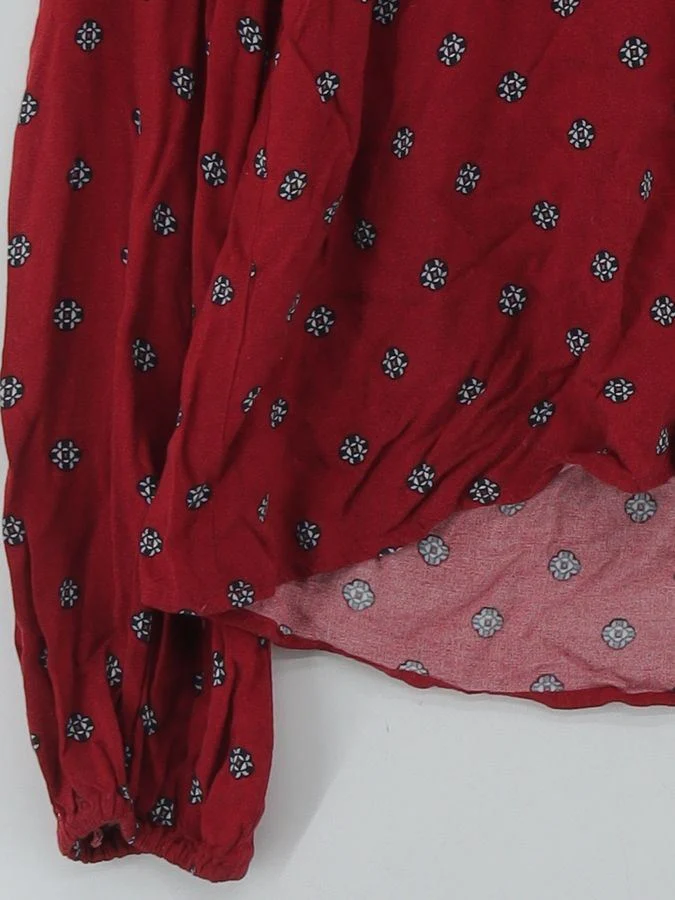 Abercrombie & Fitch Women's Top S Red 100% Viscose Basic - Image 4
