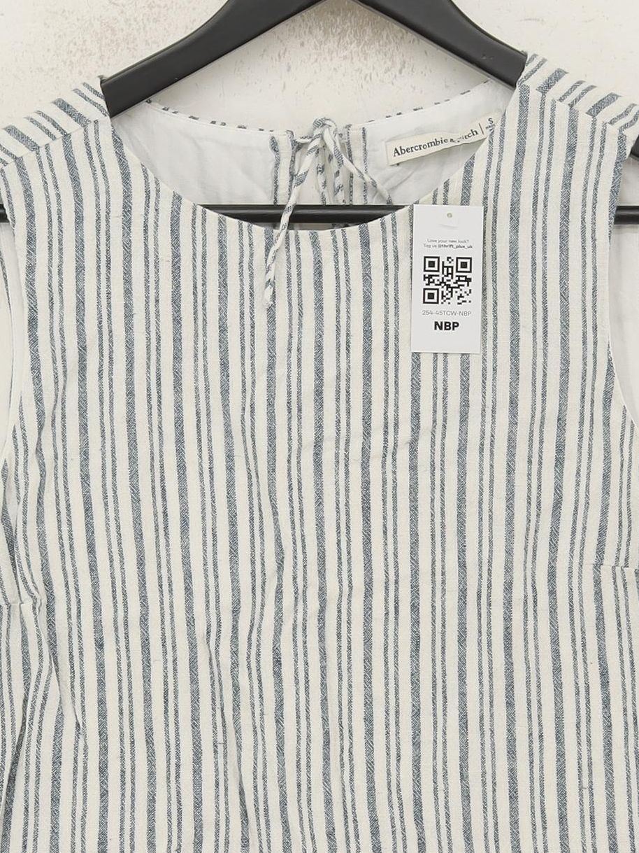 Abercrombie & Fitch Women's Top S White Viscose with Linen Basic - Image 3