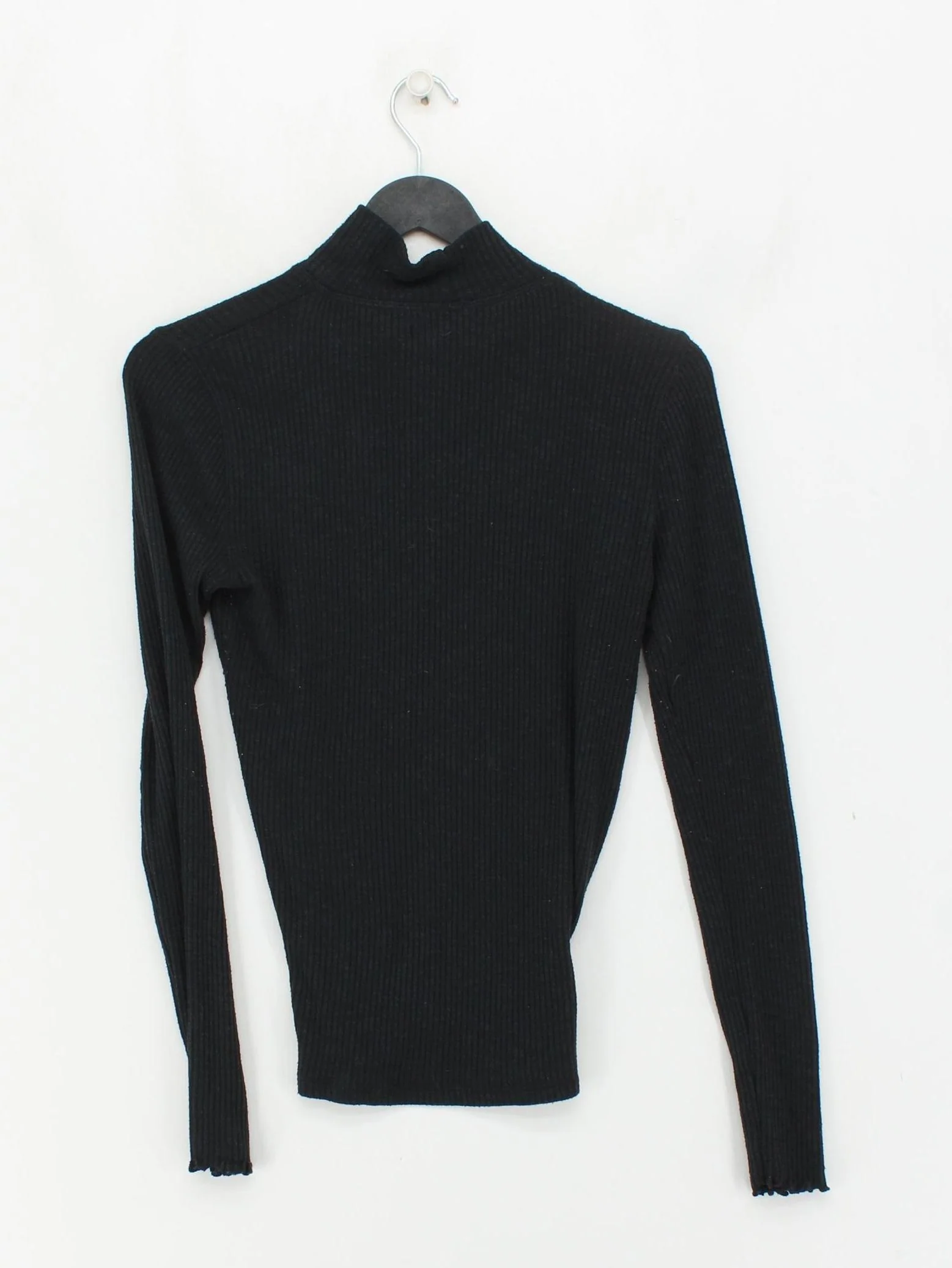 Abercrombie & Fitch Women's Top UK 10 Black 100% Other Jersey - Image 2
