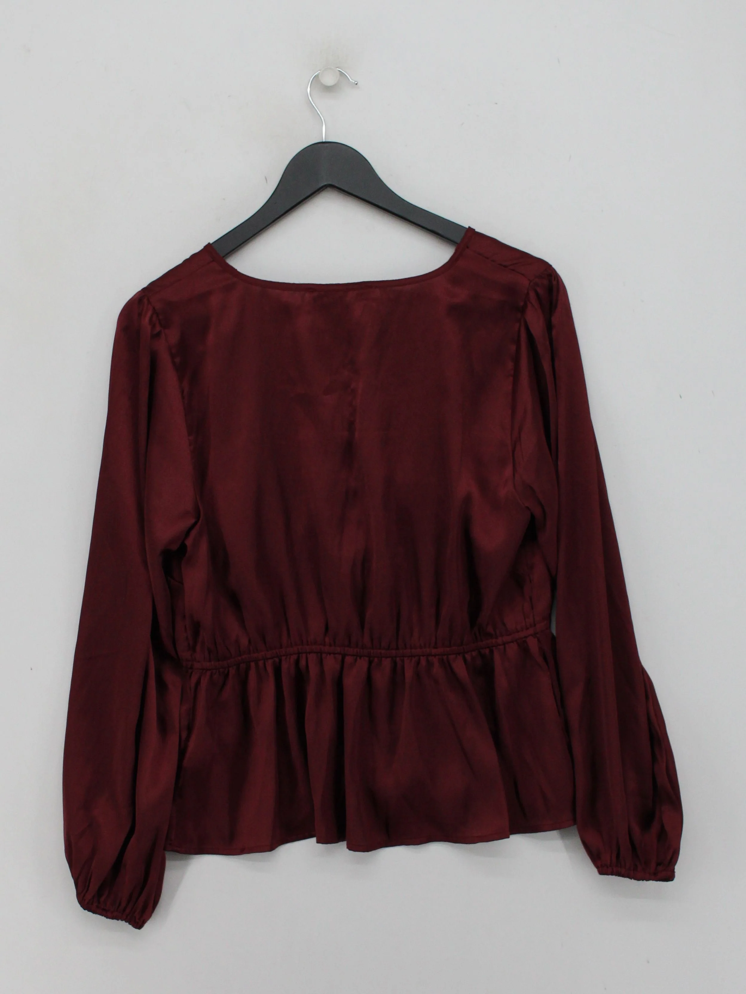 Abercrombie & Fitch Women's Top UK 12 Red 100% Polyester Basic - Image 2