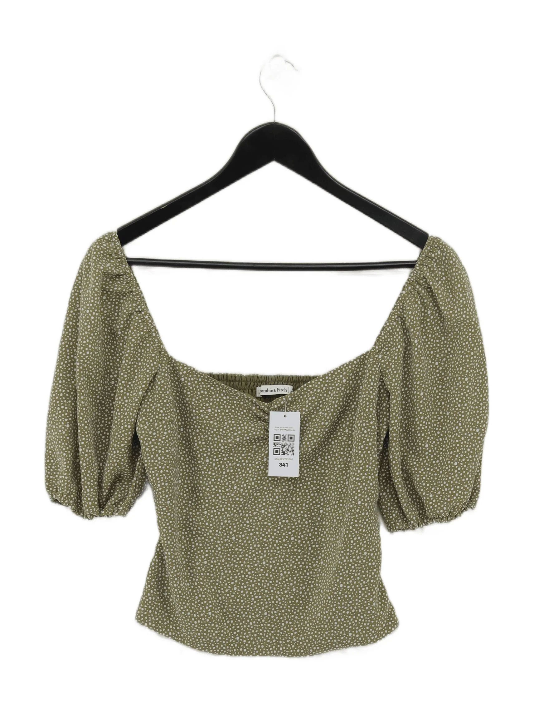 Abercrombie & Fitch Women's Top XS Green Polyester with Elastane Cropped
