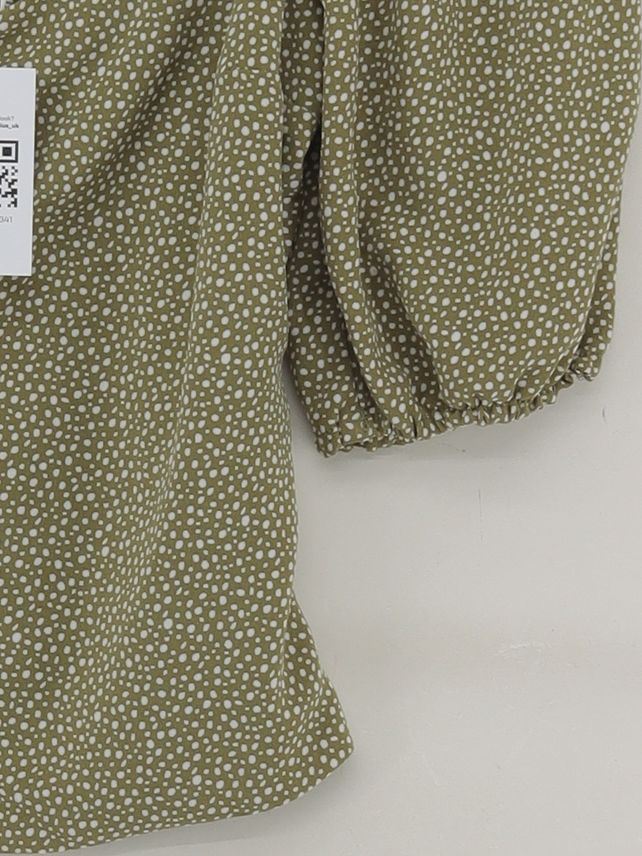 Abercrombie & Fitch Women's Top XS Green Polyester with Elastane Cropped - Image 4
