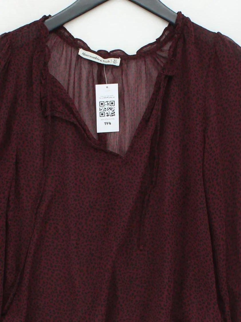 Abercrombie & Fitch Women's Top XS Red 100% Other Basic - Image 3