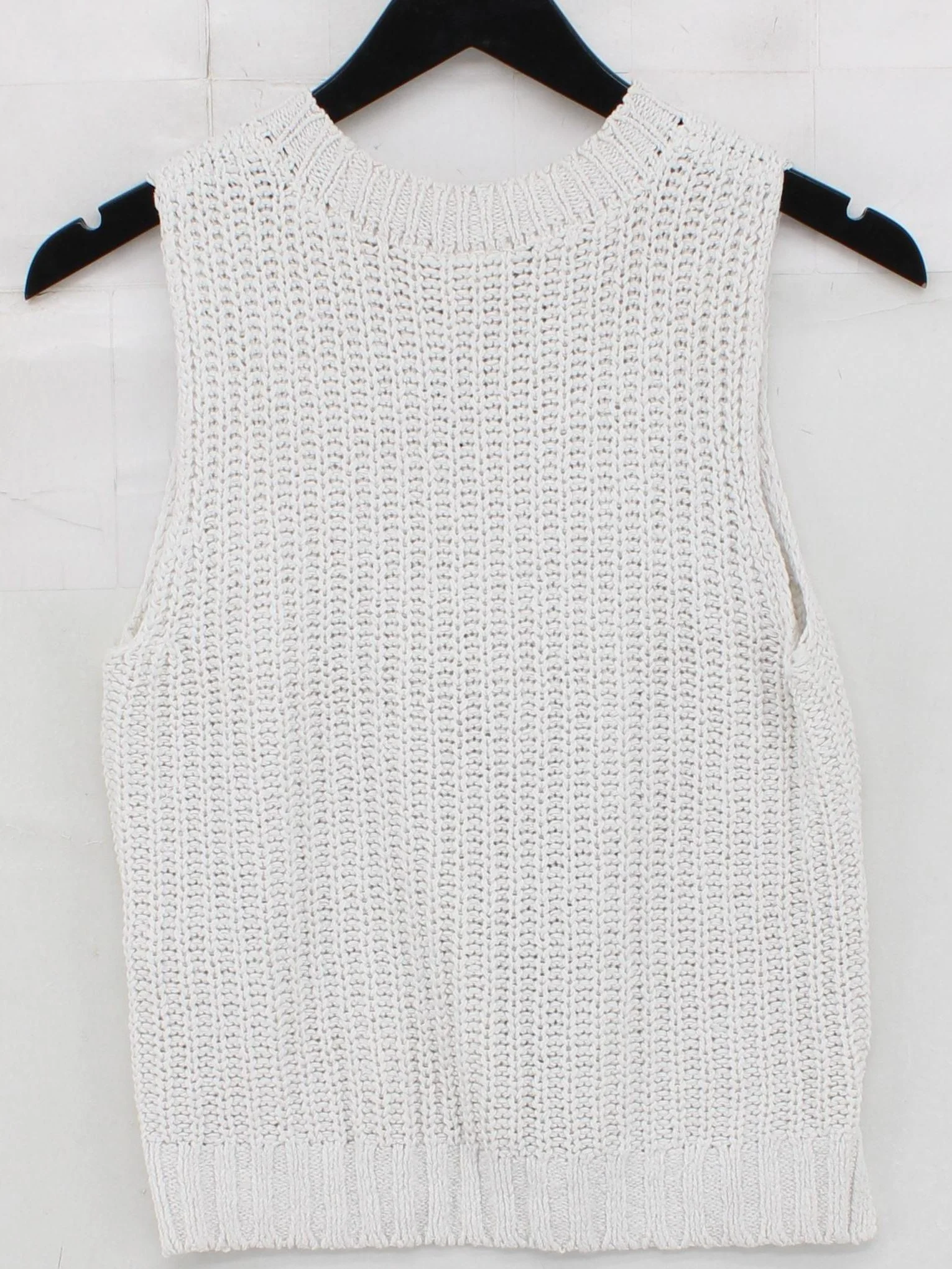 Abercrombie & Fitch Women's Top XXS White 100% Cotton Sleeveless Crew Neck Basic - Image 2