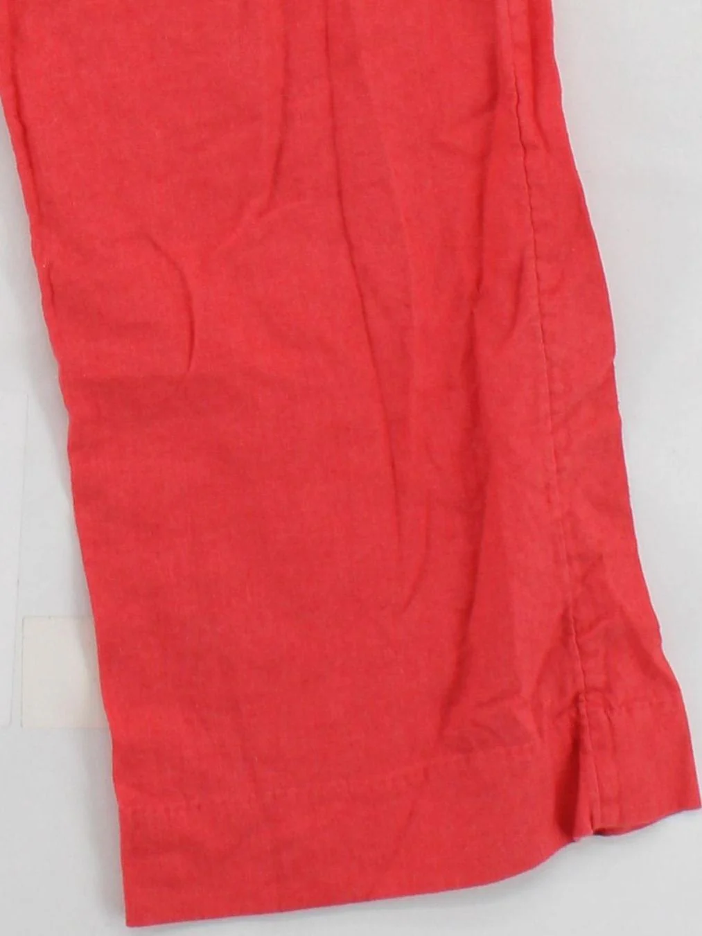 Abercrombie & Fitch Women's Trousers S Red Linen with Cotton Wide-Leg Chino - Image 4