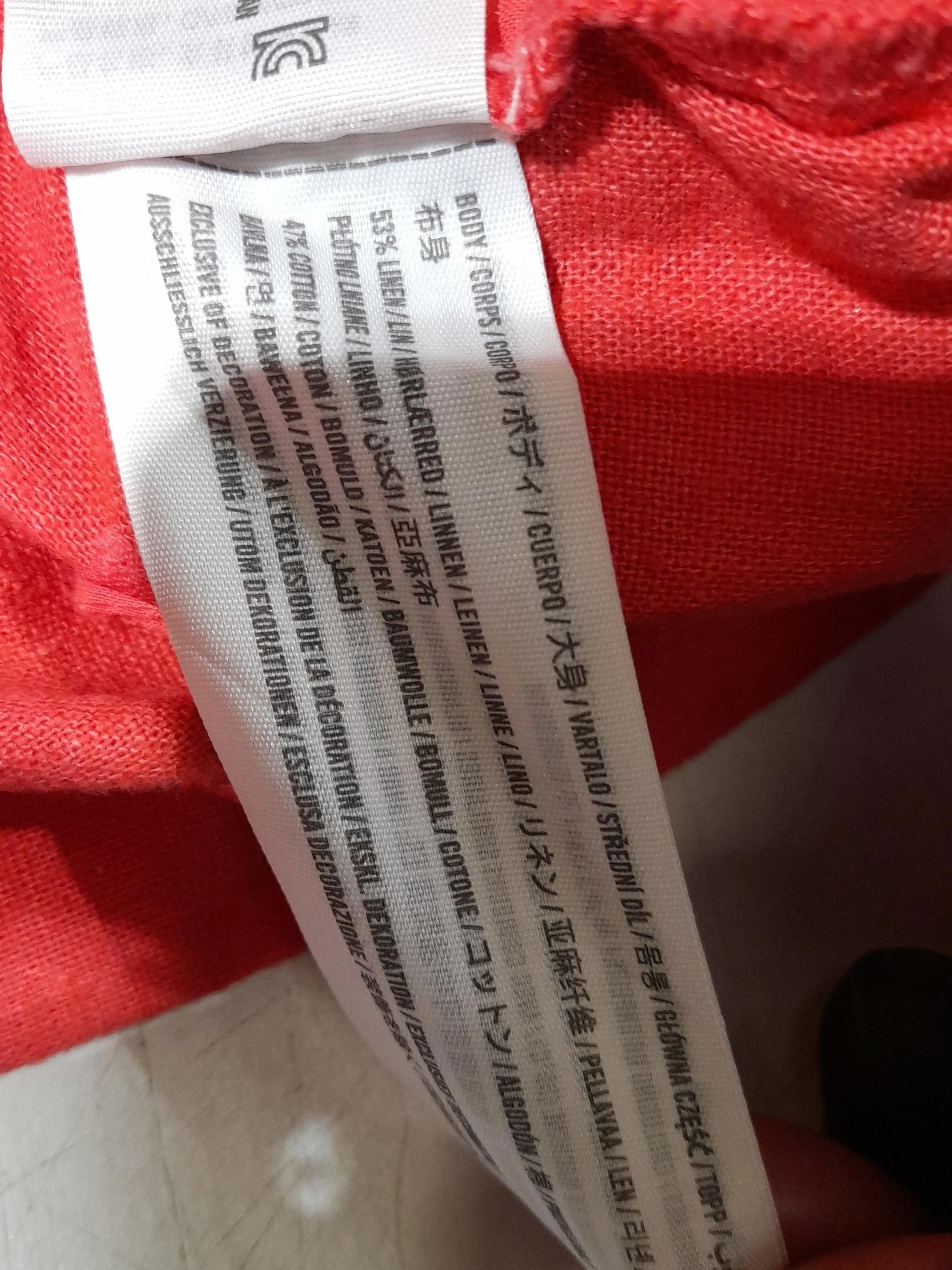 Abercrombie & Fitch Women's Trousers S Red Linen with Cotton Wide-Leg Chino - Image 6