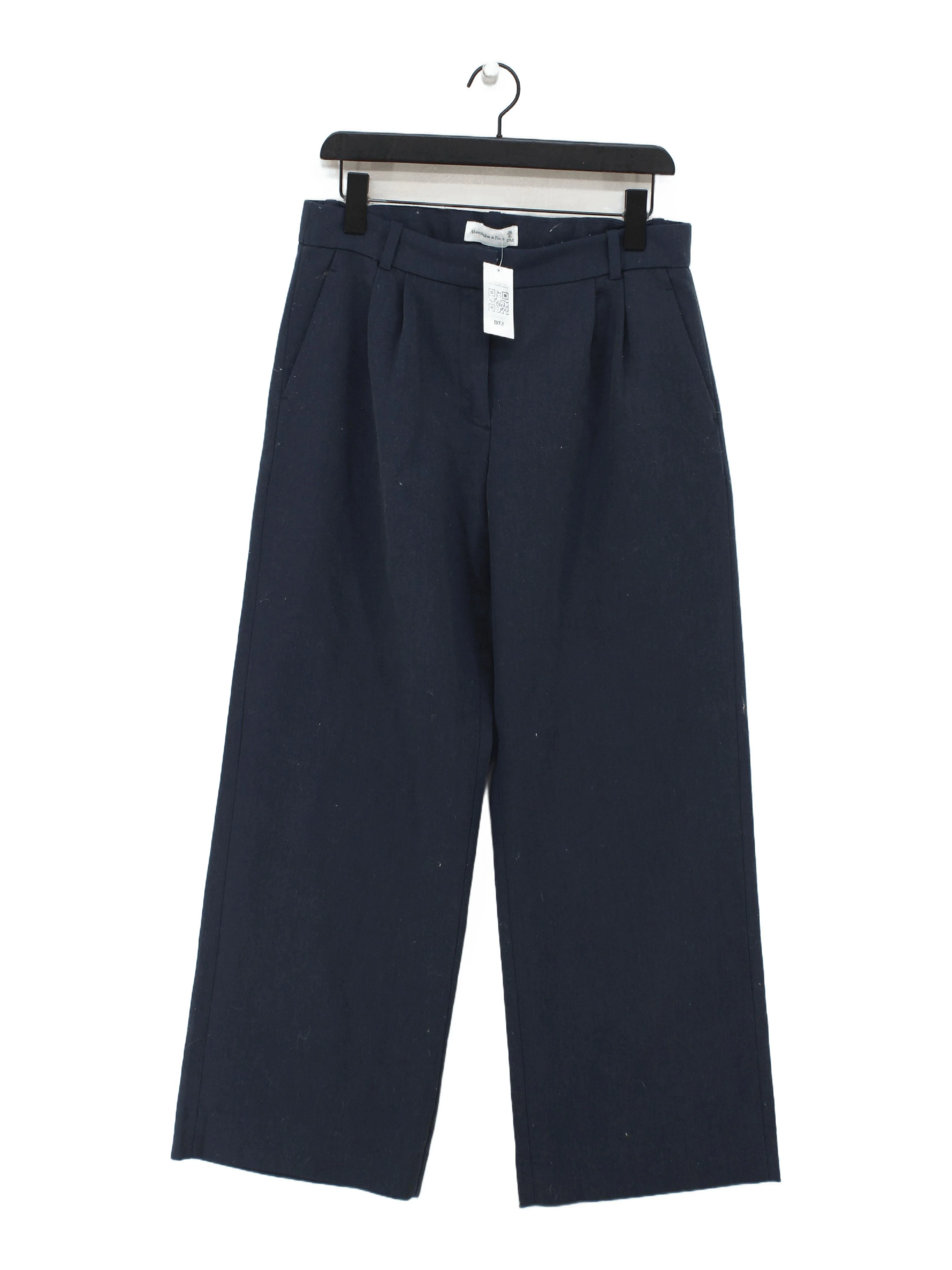 Abercrombie & Fitch Women's Trousers UK 10 Blue Polyester