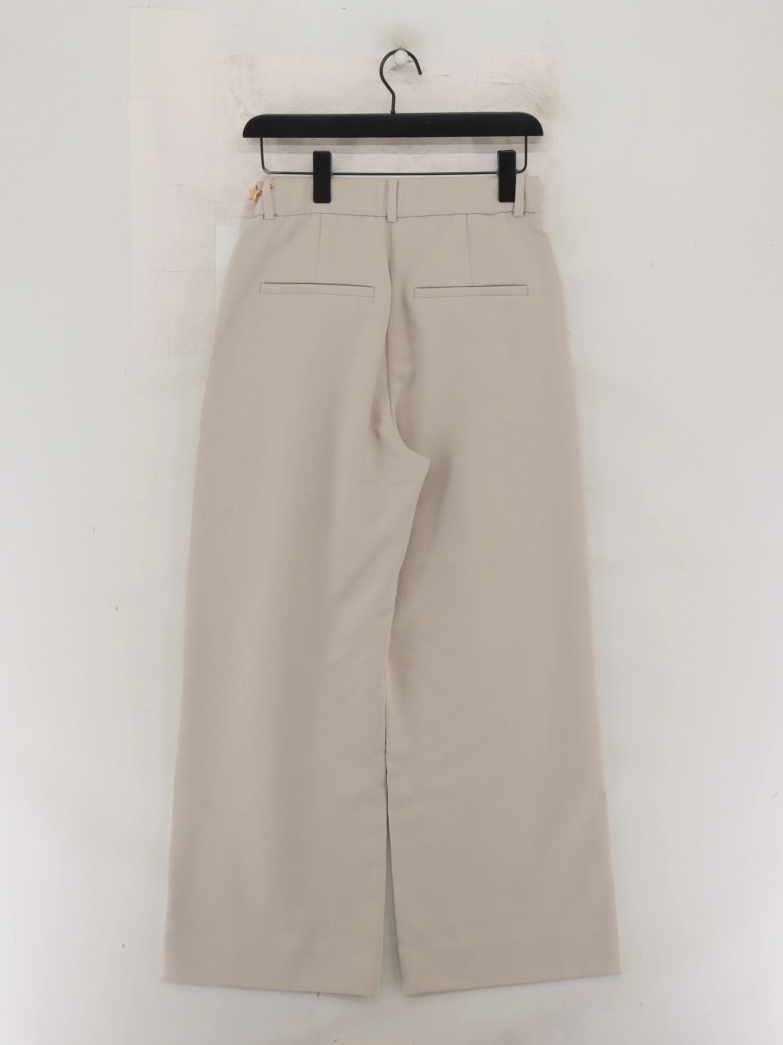 Abercrombie & Fitch Women's Trousers UK 10 Cream Polyester - Image 2