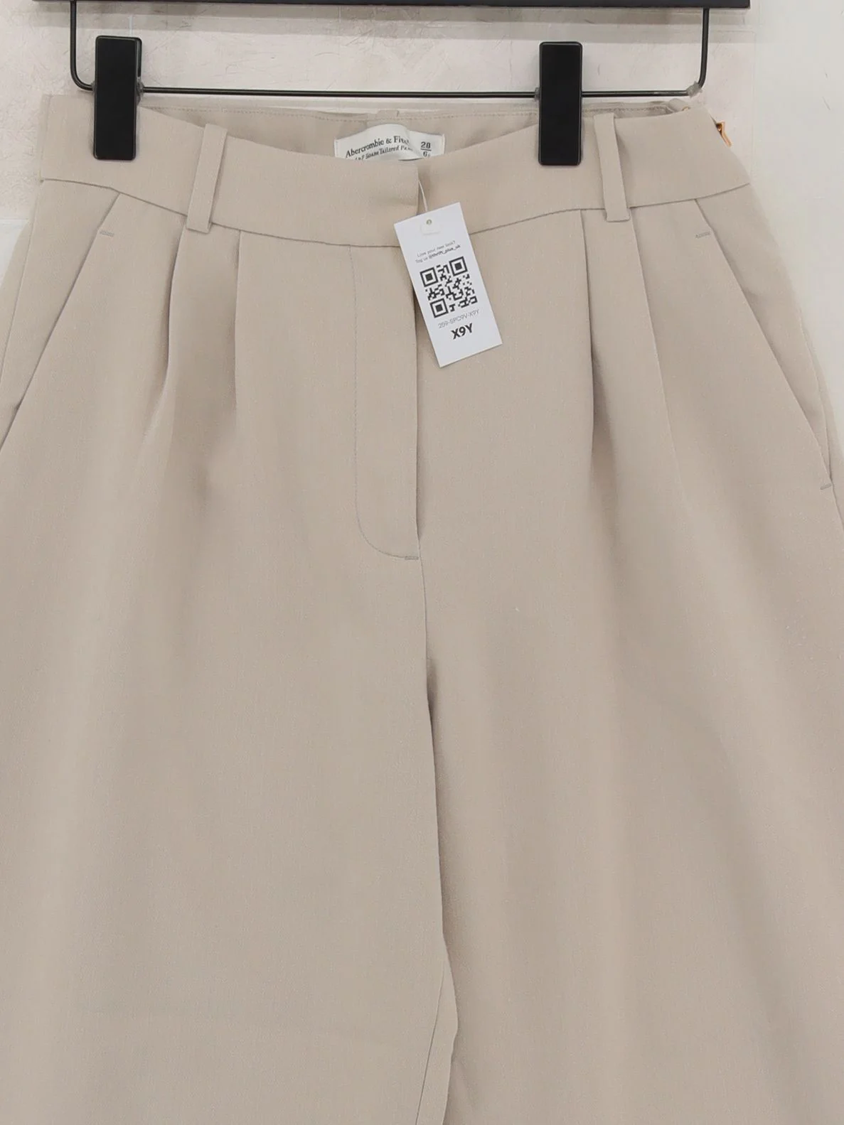 Abercrombie & Fitch Women's Trousers UK 10 Cream Polyester - Image 3