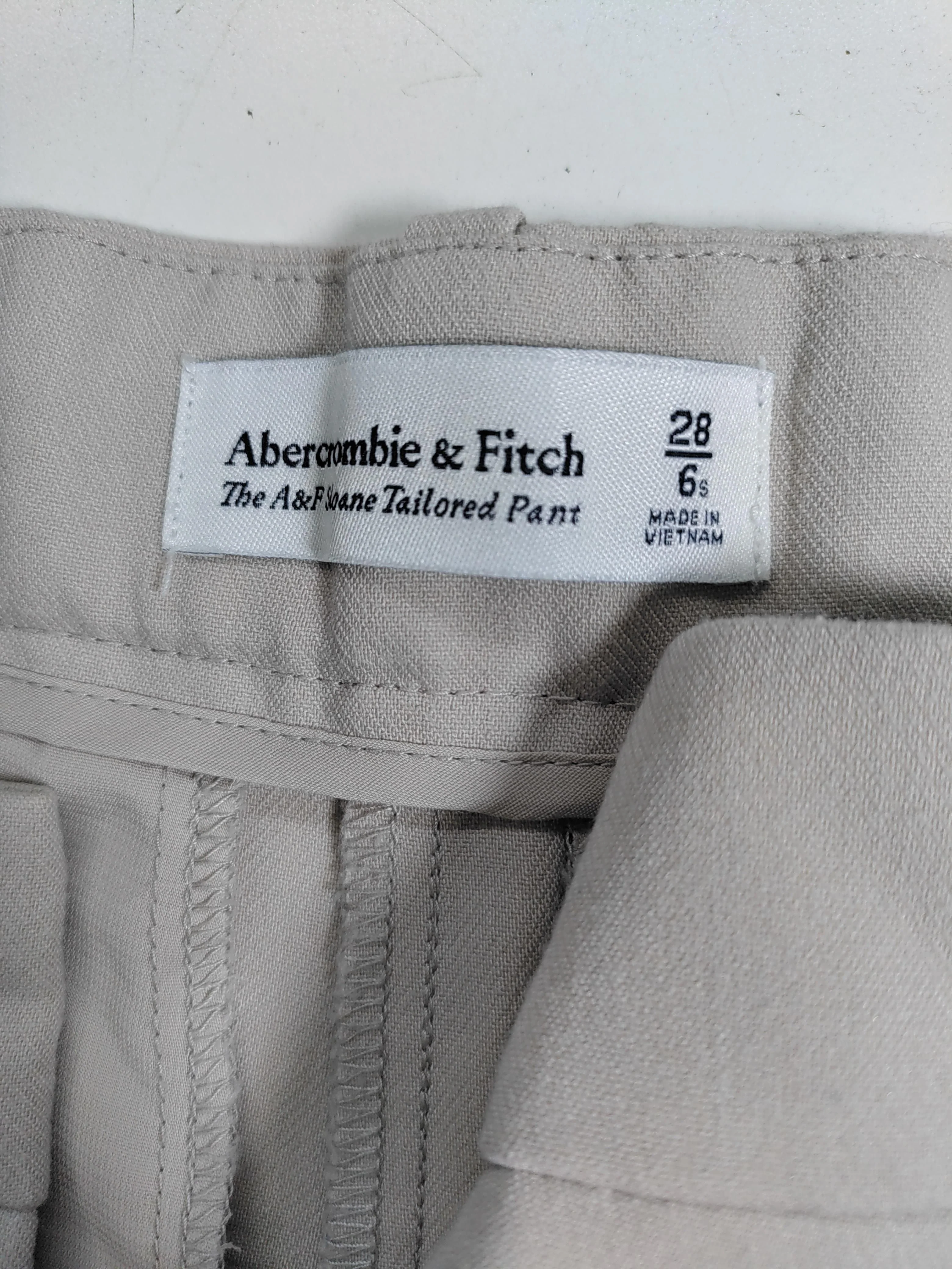 Abercrombie & Fitch Women's Trousers UK 10 Cream Polyester - Image 5