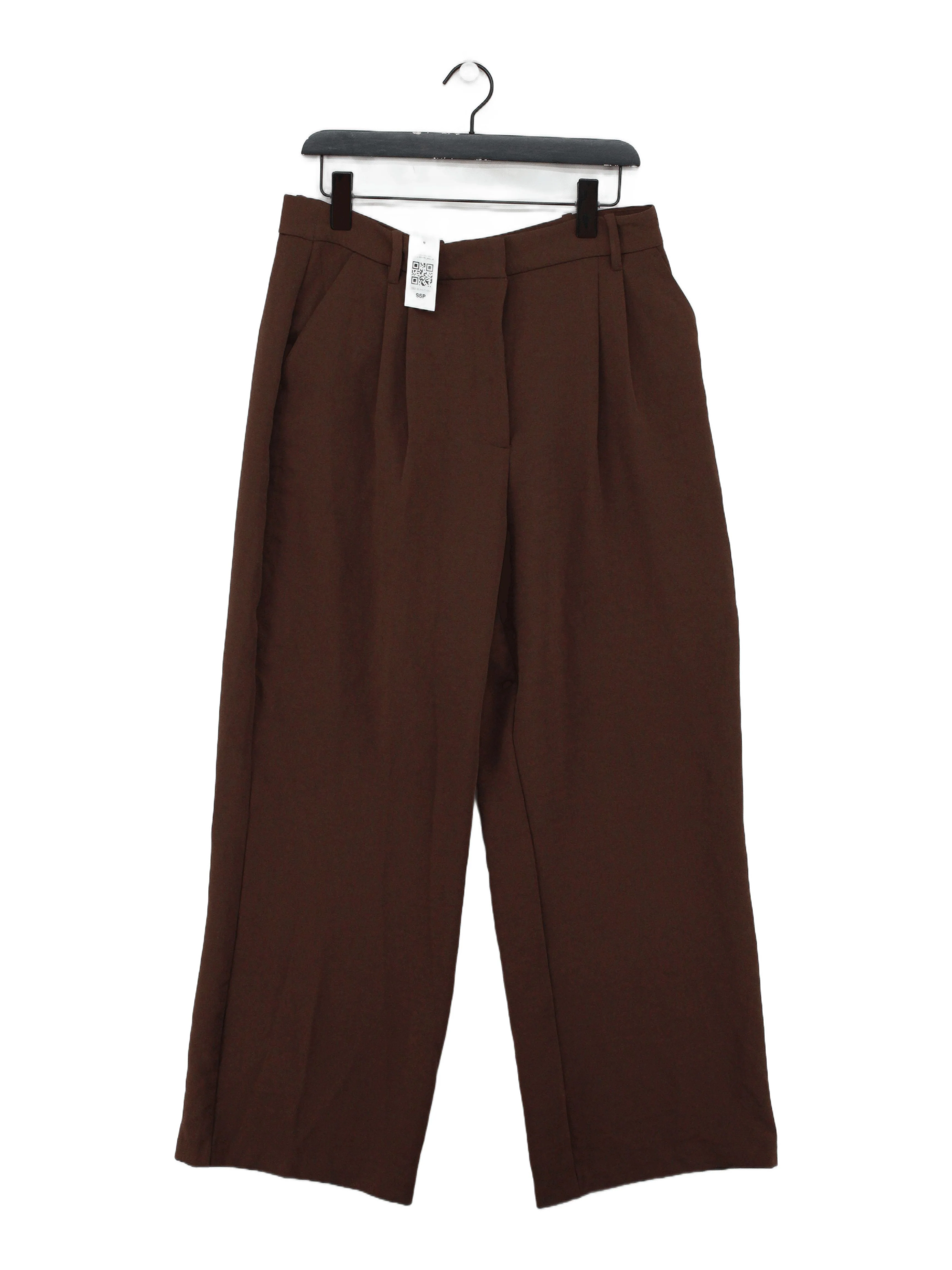 Abercrombie & Fitch Women's Trousers UK 14 Brown 100% Other Wide-Leg Chino