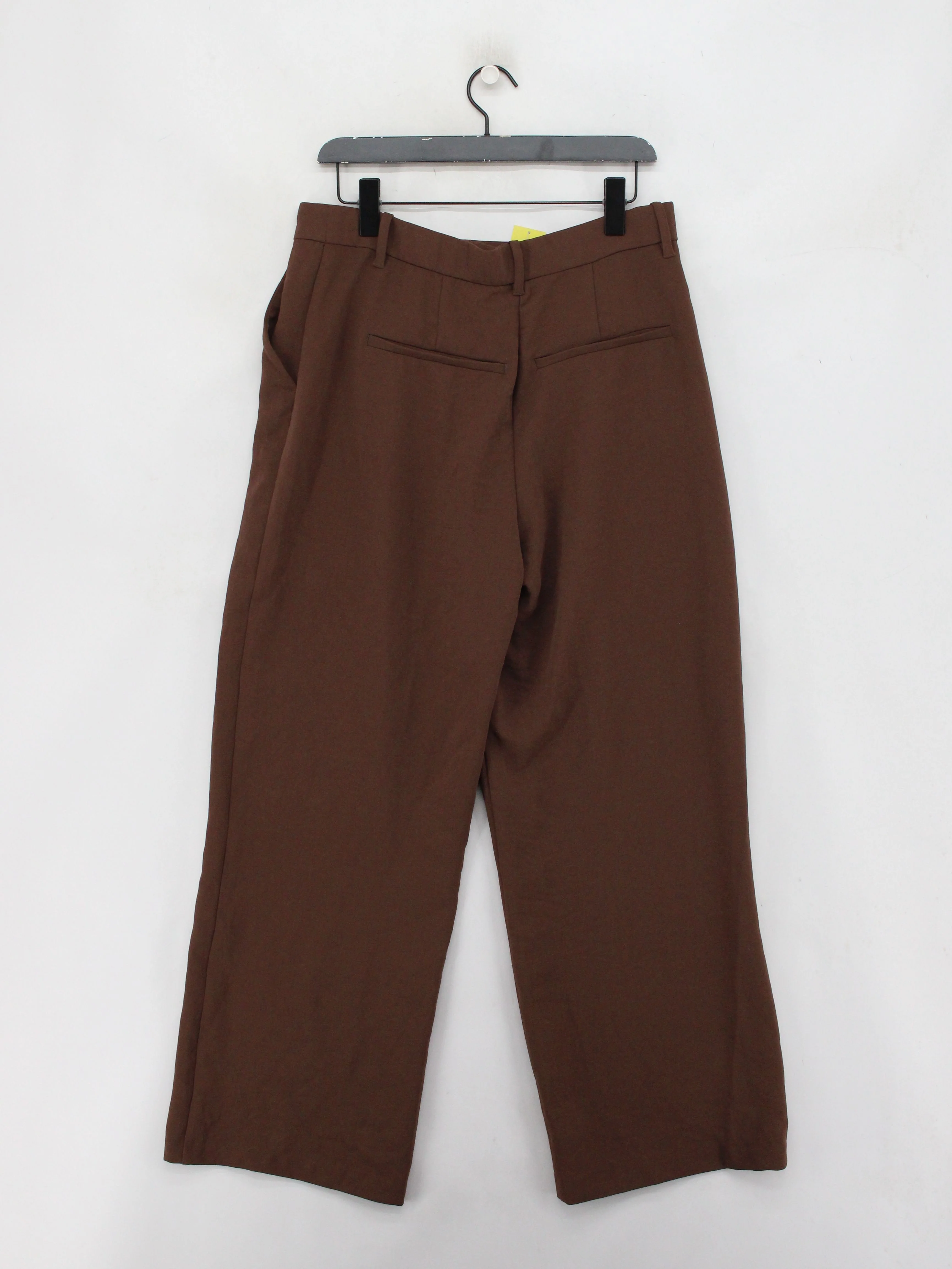 Abercrombie & Fitch Women's Trousers UK 14 Brown 100% Other Wide-Leg Chino - Image 2