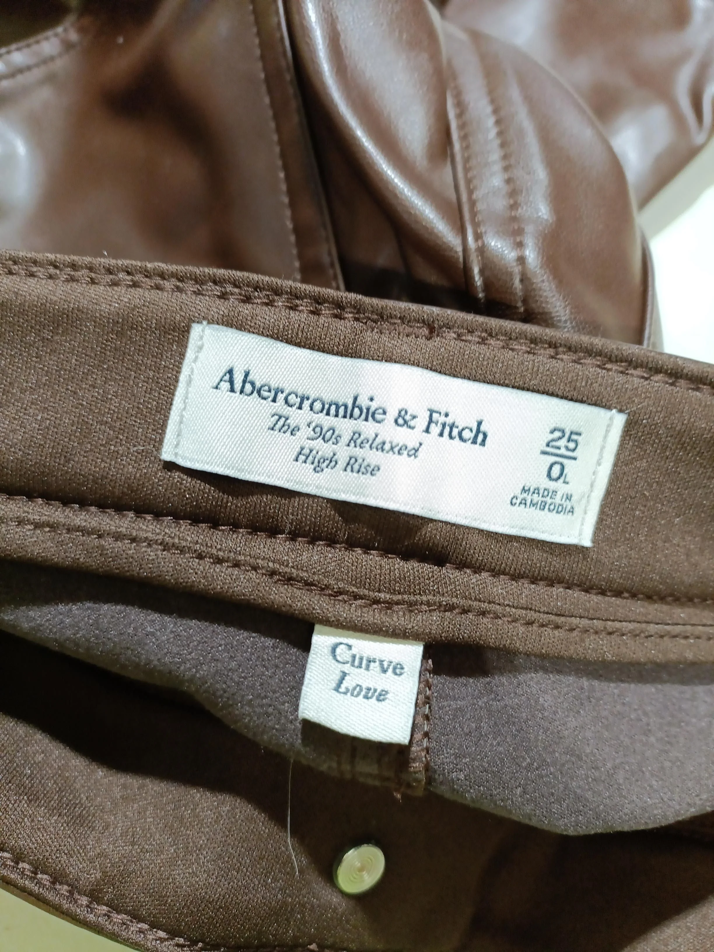 Abercrombie & Fitch Women's Trousers W 25 in Brown Polyester with Other Chino - Image 5