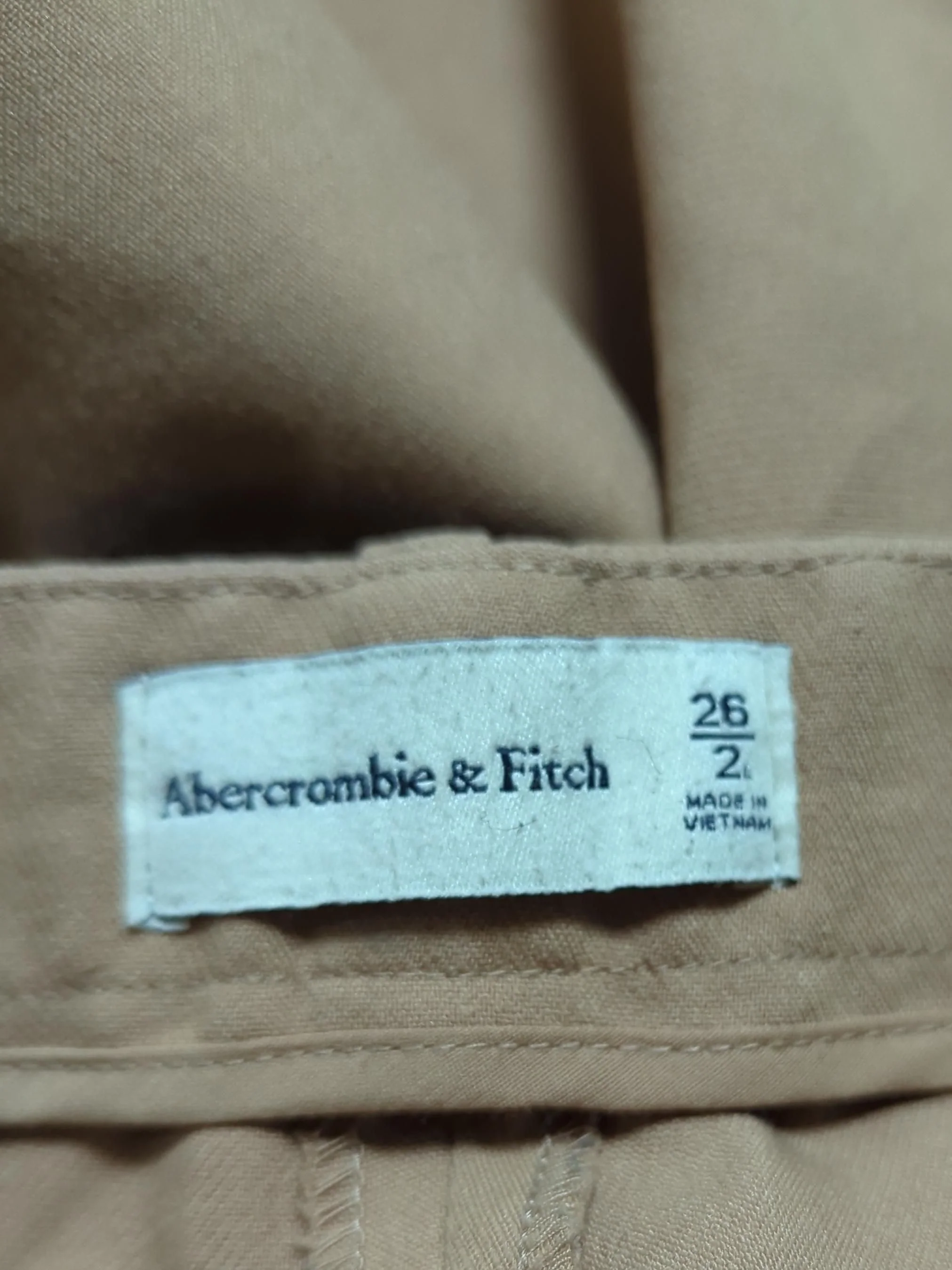 Abercrombie & Fitch Women's Trousers W 26 in Tan Polyester - Image 5
