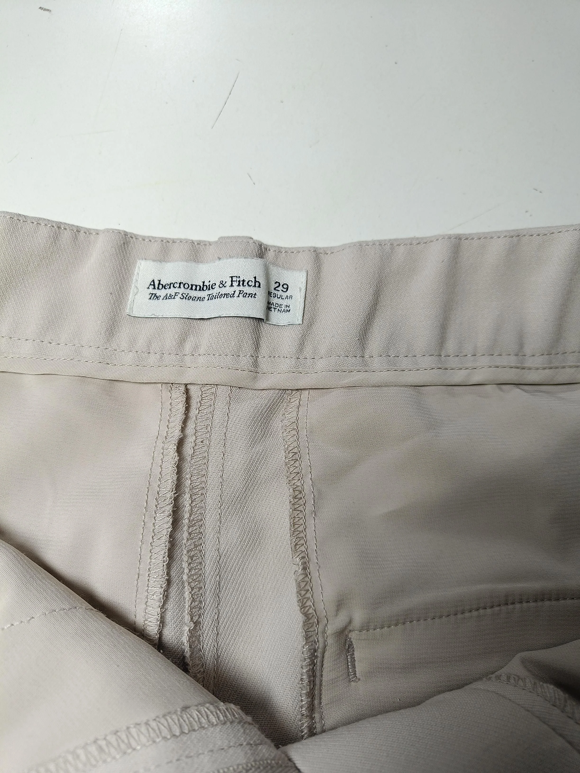 Abercrombie & Fitch Women's Trousers W 29 in Cream Polyester - Image 6