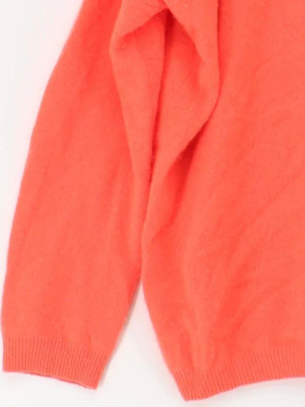 Absolut Cashmere Women's Jumper M Orange 100% Cashmere V-Neck Pullover - Image 4