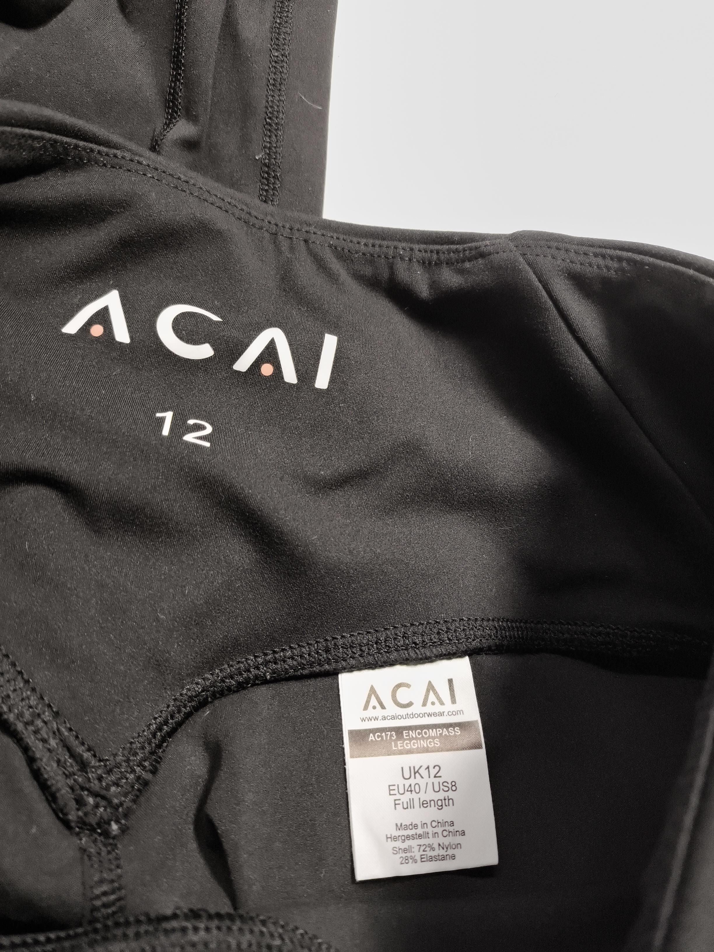 ACAI Women's Leggings UK 12 Black Nylon with Elastane Full length - Image 5
