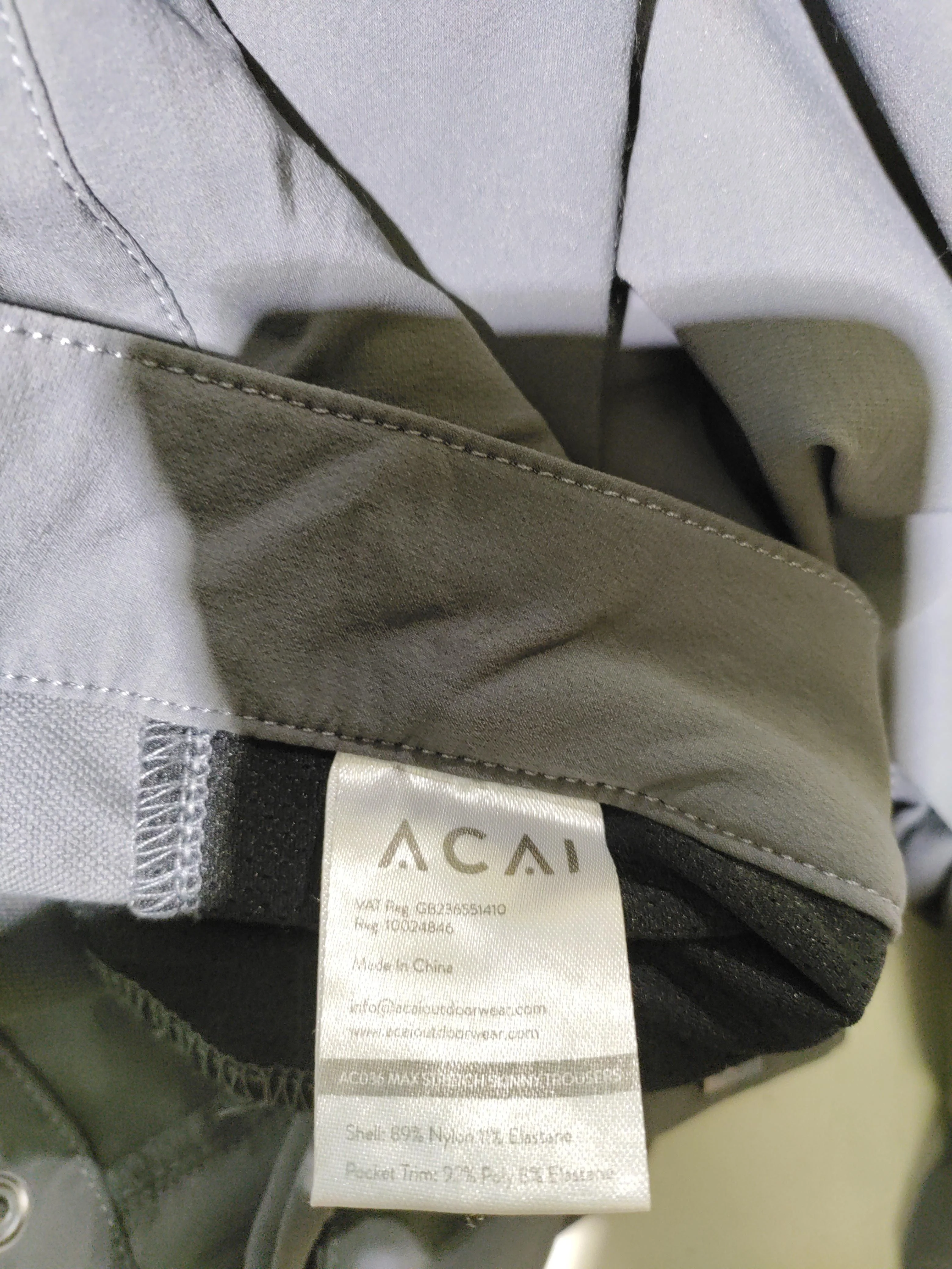 ACAI Women's Trousers W 28 in Grey Nylon with Elastane Rain Trousers - Image 7