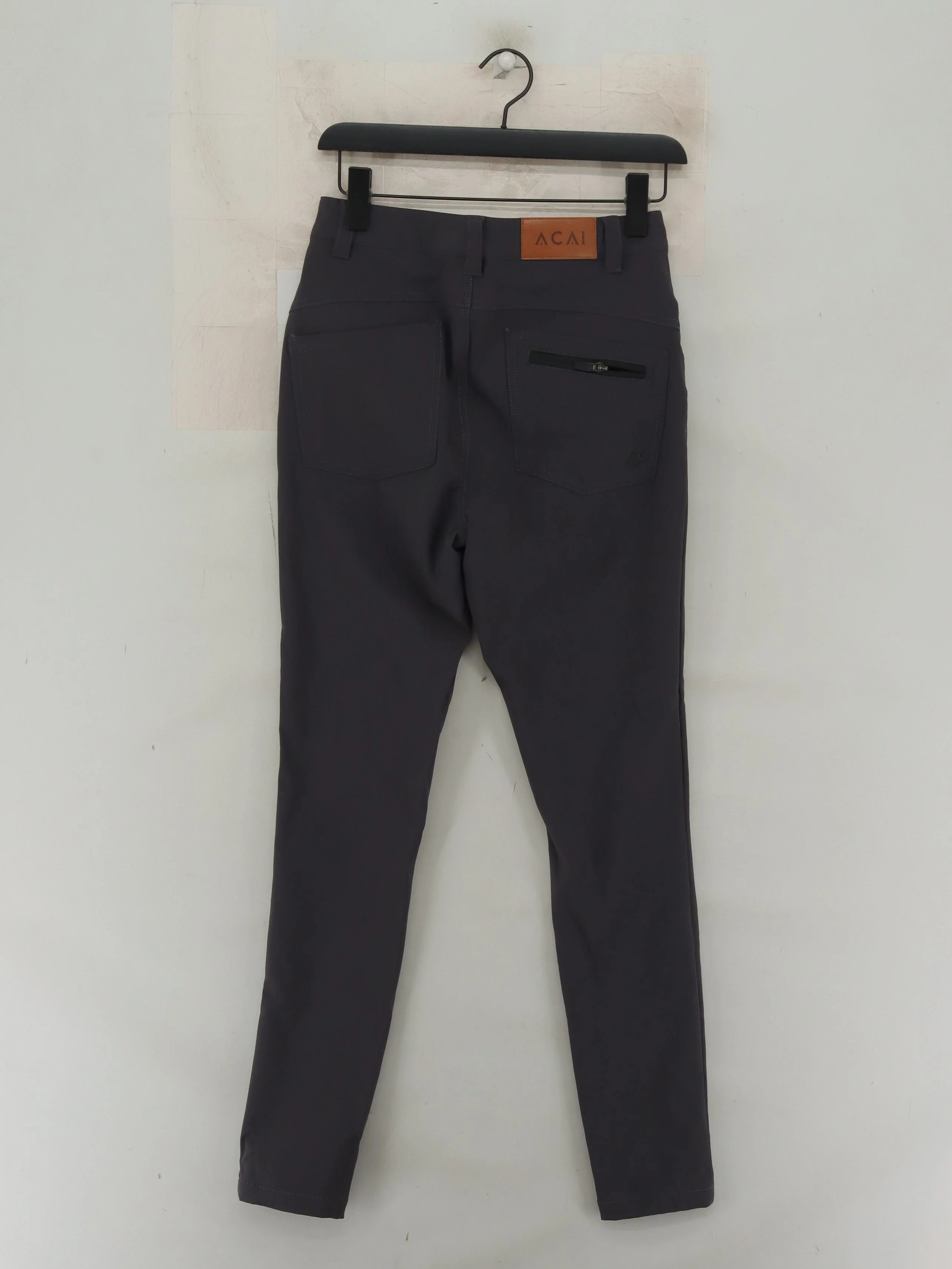 ACAI Women's Trousers W 28 in Grey Nylon with Polyester, Elastane Sweatpants - Image 2