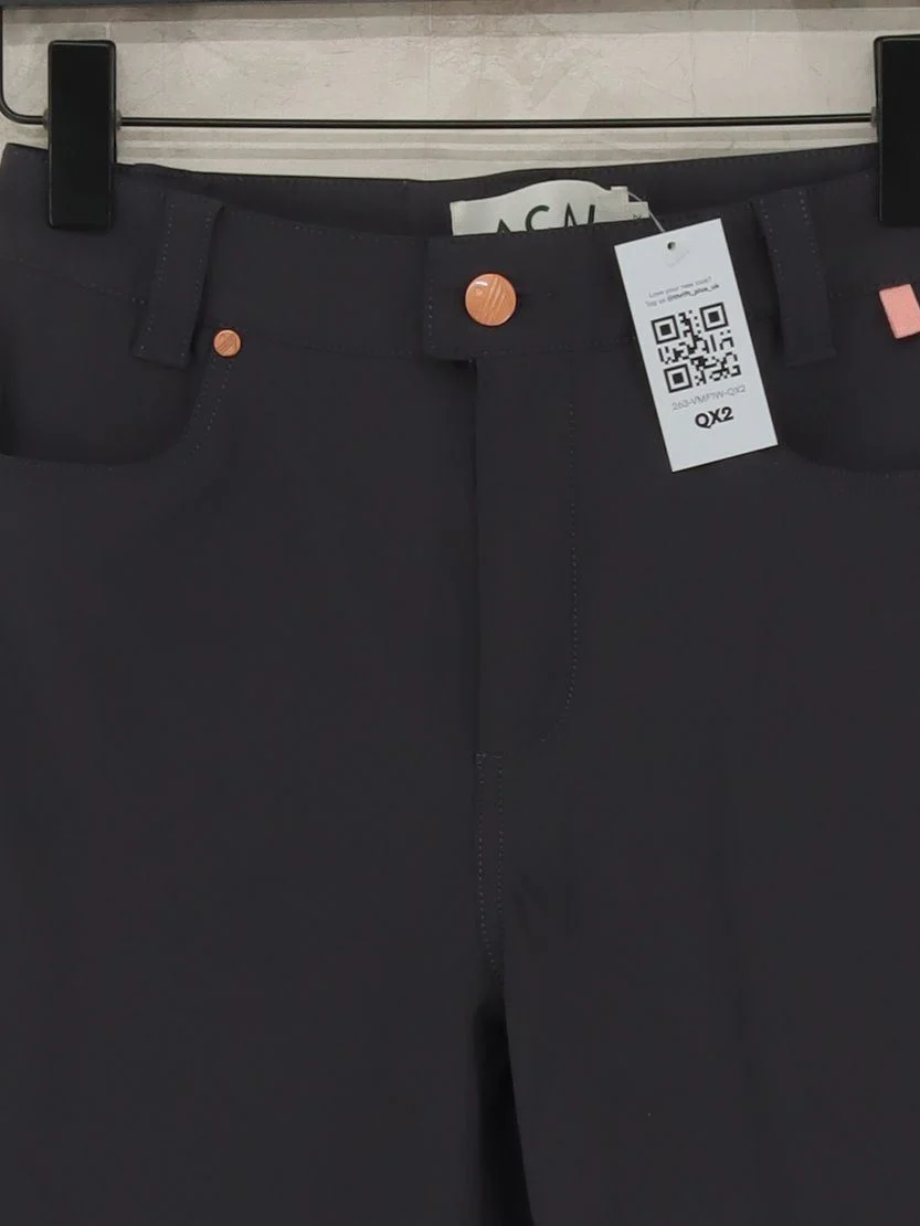 ACAI Women's Trousers W 28 in Grey Nylon with Polyester, Elastane Sweatpants - Image 3