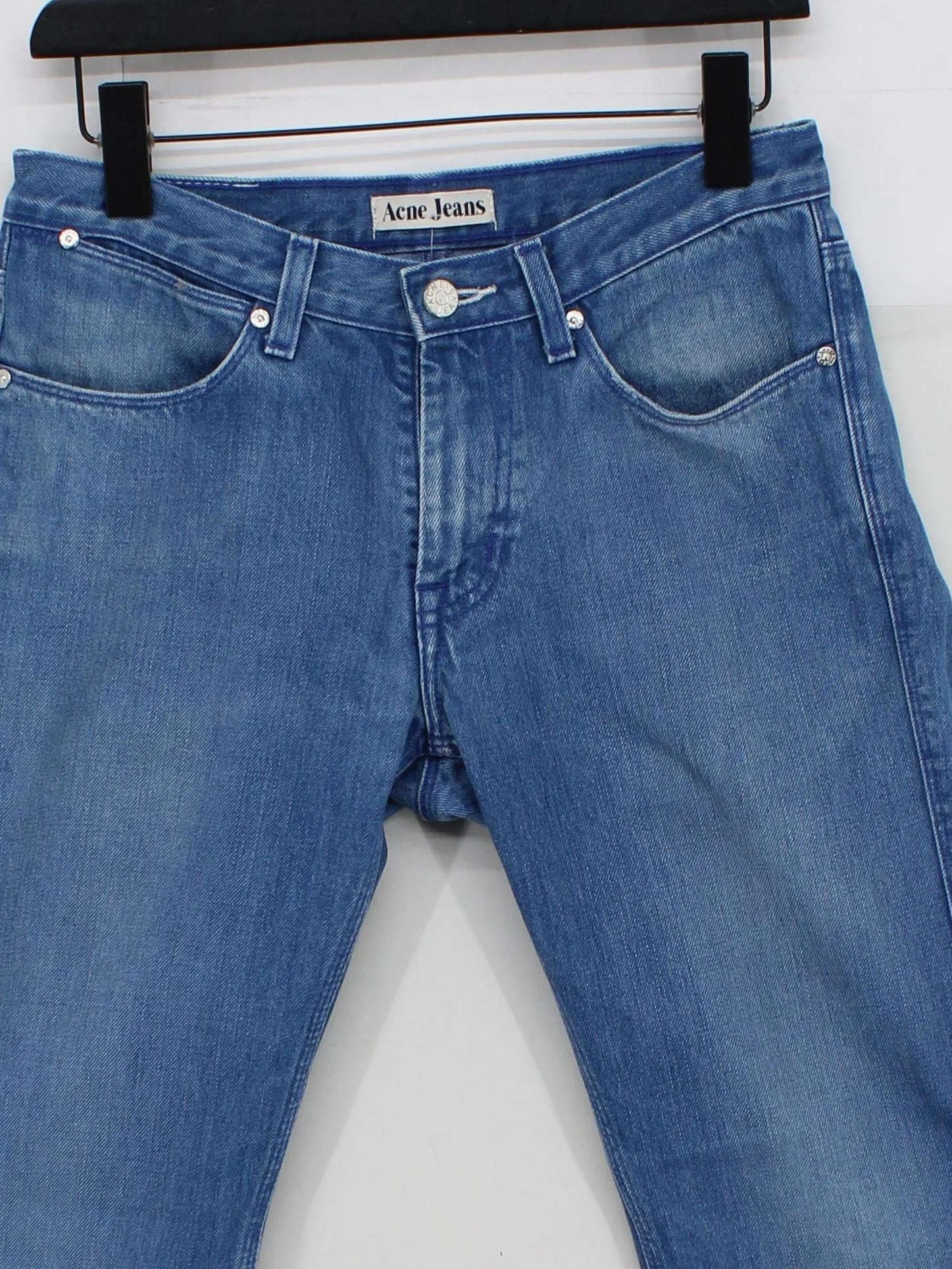 Acne Men's Jeans M Blue 100% Cotton Straight - Image 3
