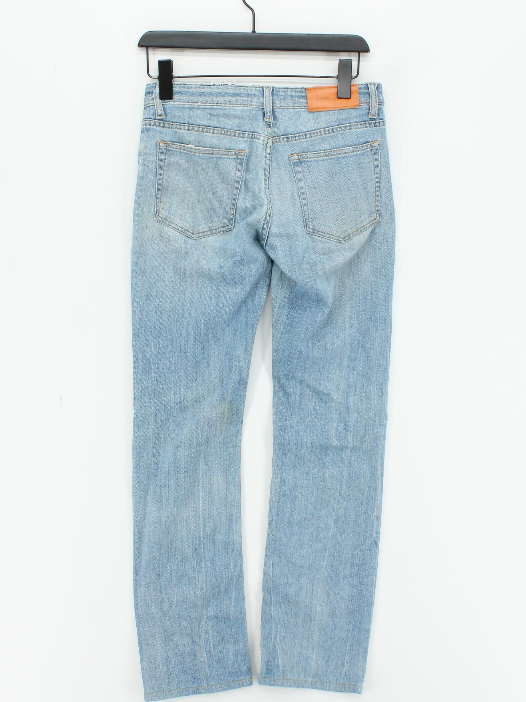 Acne Men's Jeans W 27 in; L 32 in Blue Cotton with Elastane Straight - Image 2