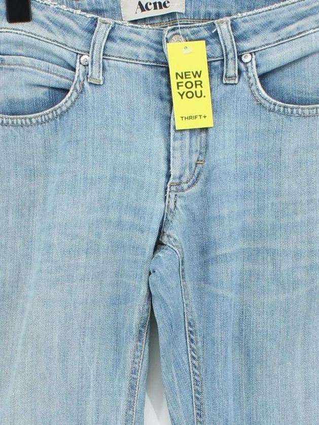 Acne Men's Jeans W 27 in; L 32 in Blue Cotton with Elastane Straight - Image 3