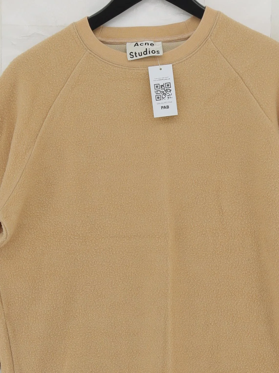 Acne Studios Men's Hoodie XS Tan Acrylic with Cotton, Polyester, Wool Pullover - Image 3