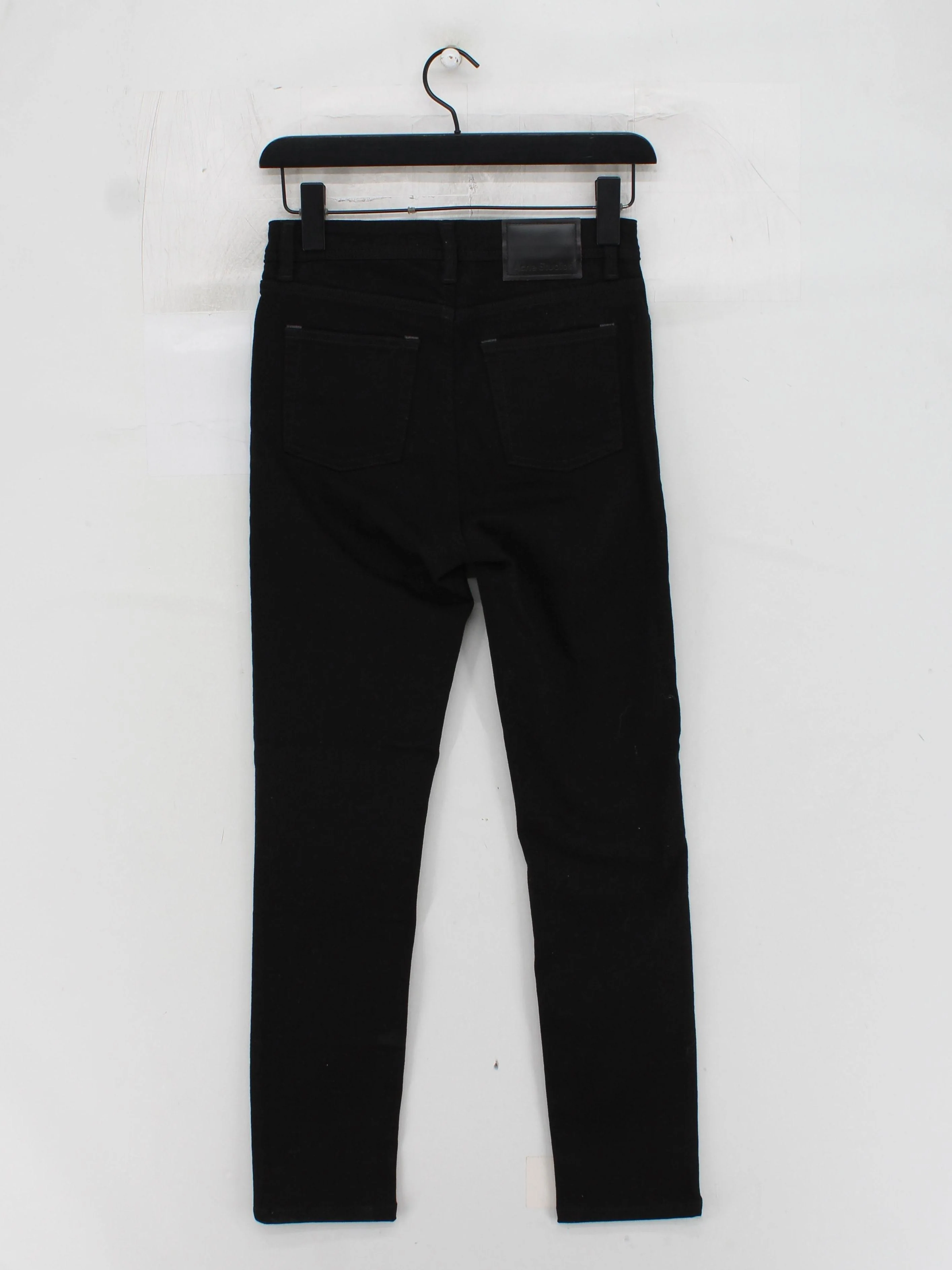 Acne Studios Men's Jeans W 26 in Black Cotton with Polyester, Elastane Skinny - Image 2