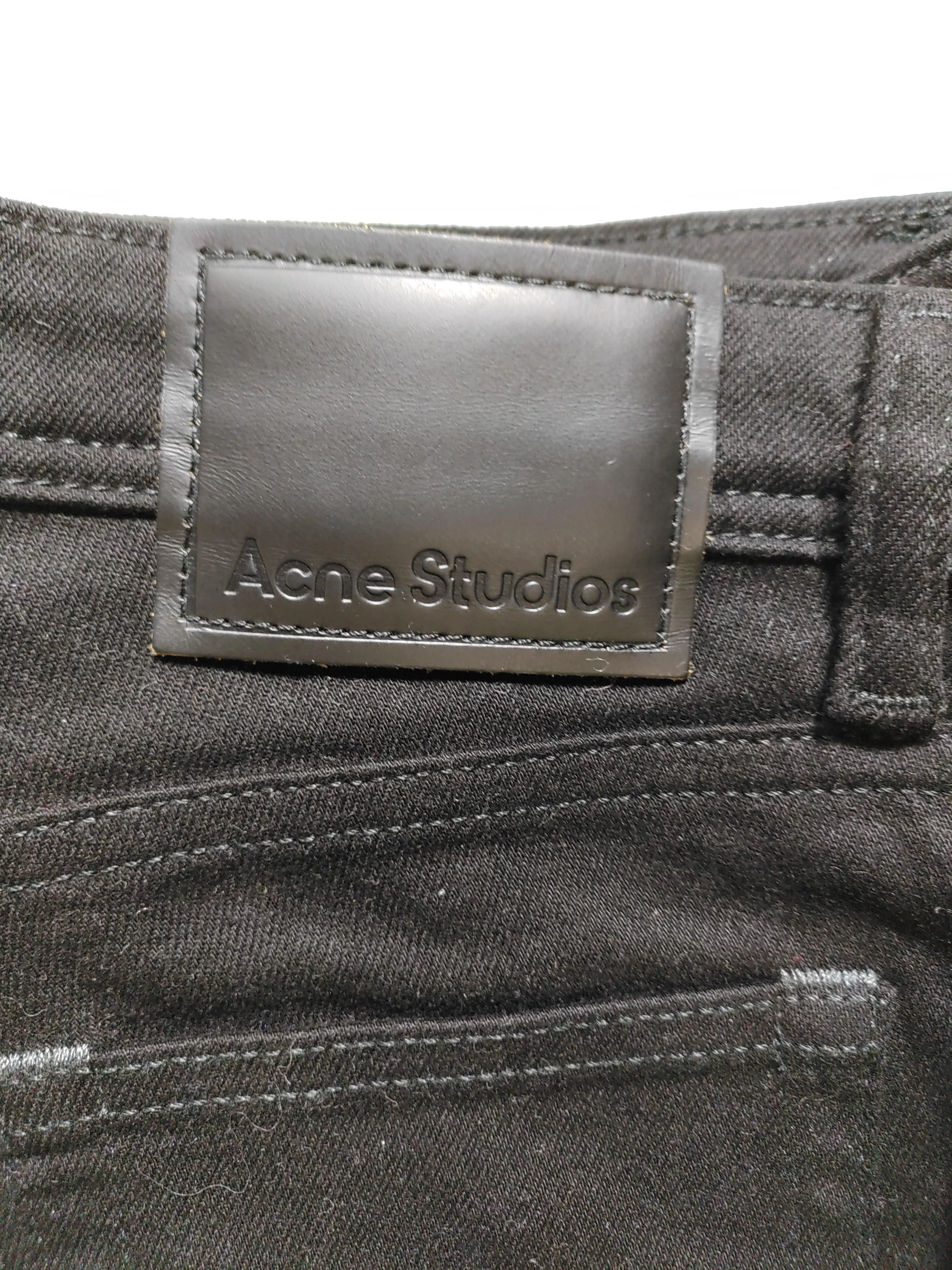 Acne Studios Men's Jeans W 26 in Black Cotton with Polyester, Elastane Skinny - Image 5