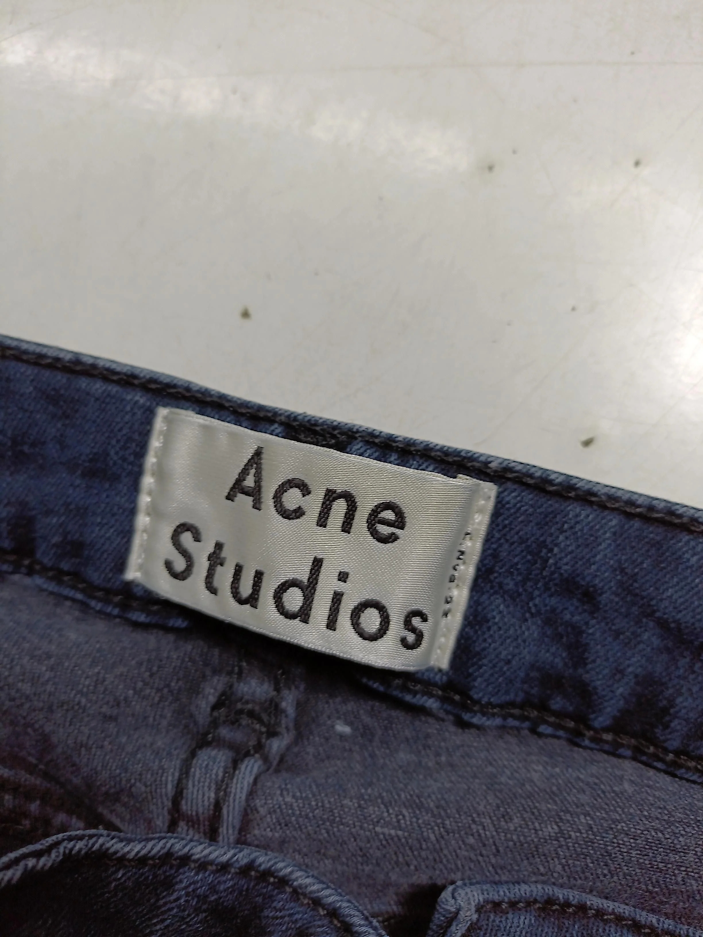 Acne Studios Men's Jeans W 26 in Blue Cotton with Polyester, Elastane Skinny - Image 5