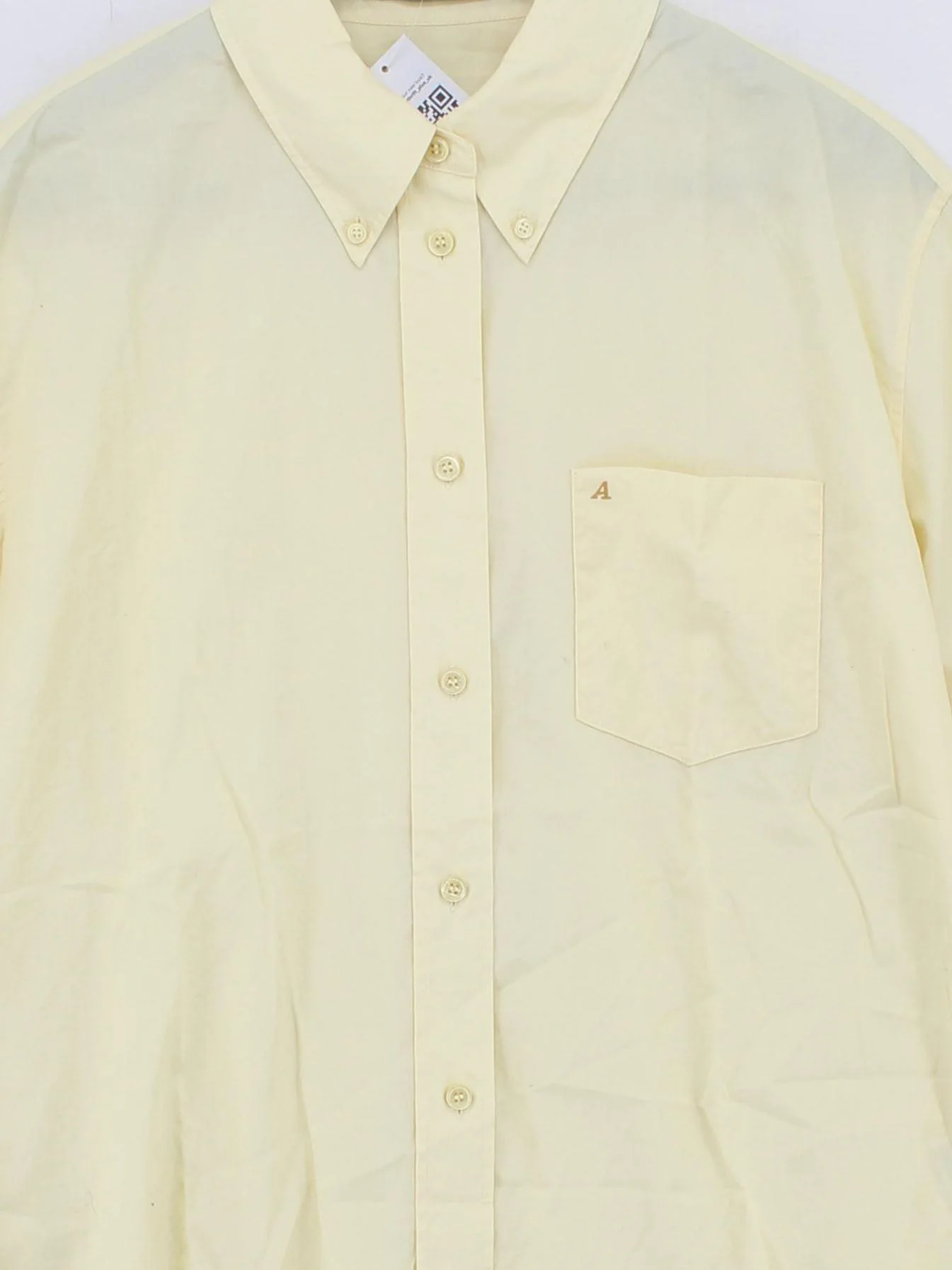 Acne Studios Men's Shirt M Yellow 100% Cotton Basic - Image 3