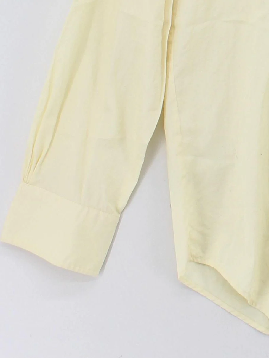 Acne Studios Men's Shirt M Yellow 100% Cotton Basic - Image 4
