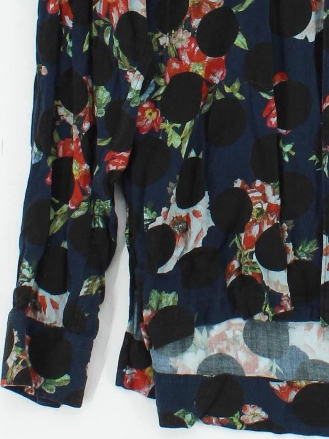 Acne Studios Men's Shirt XL Blue Floral 100% Viscose Basic - Image 4