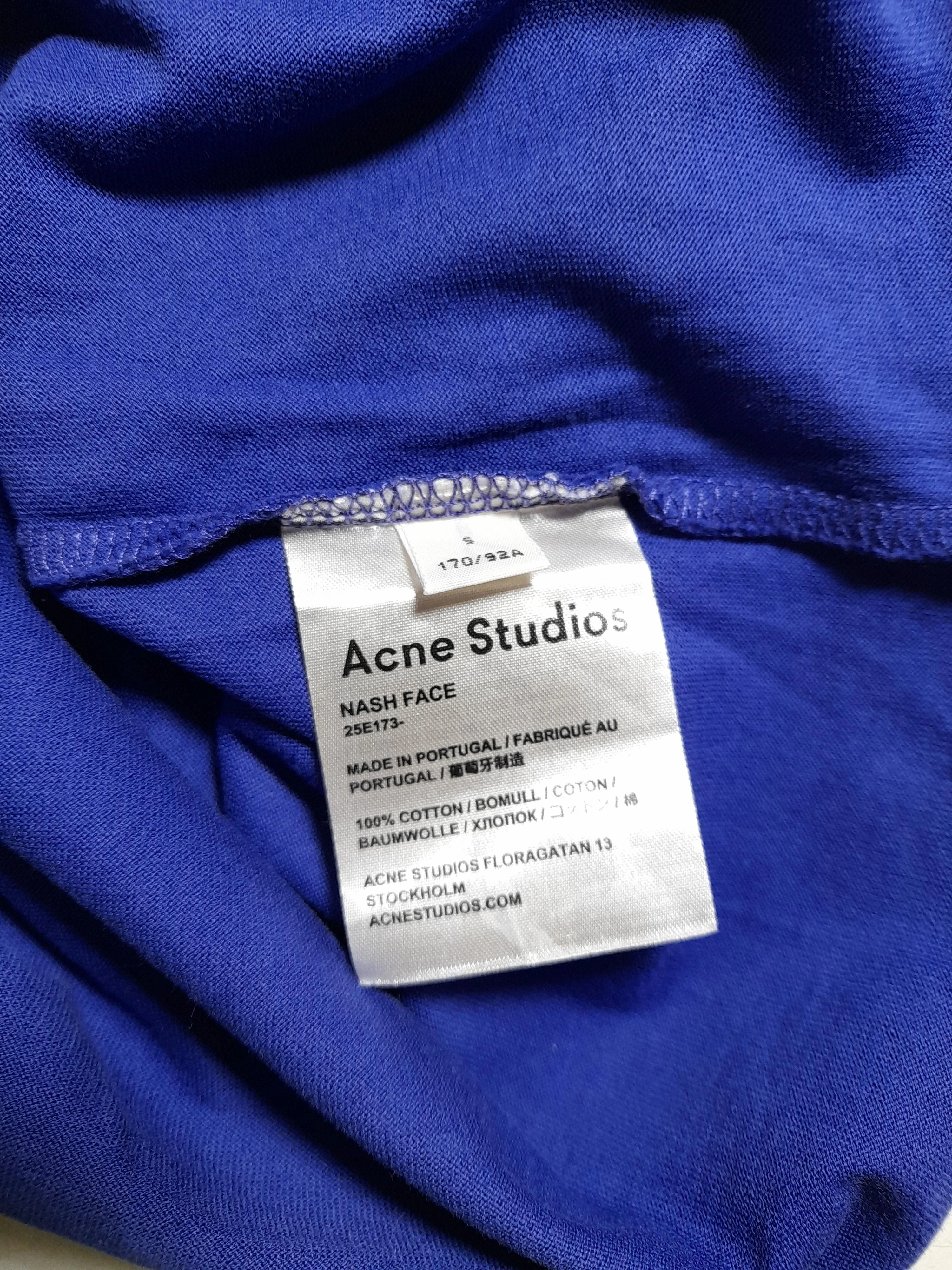 Acne Studios Men's T-Shirt S Blue 100% Cotton Basic - Image 6