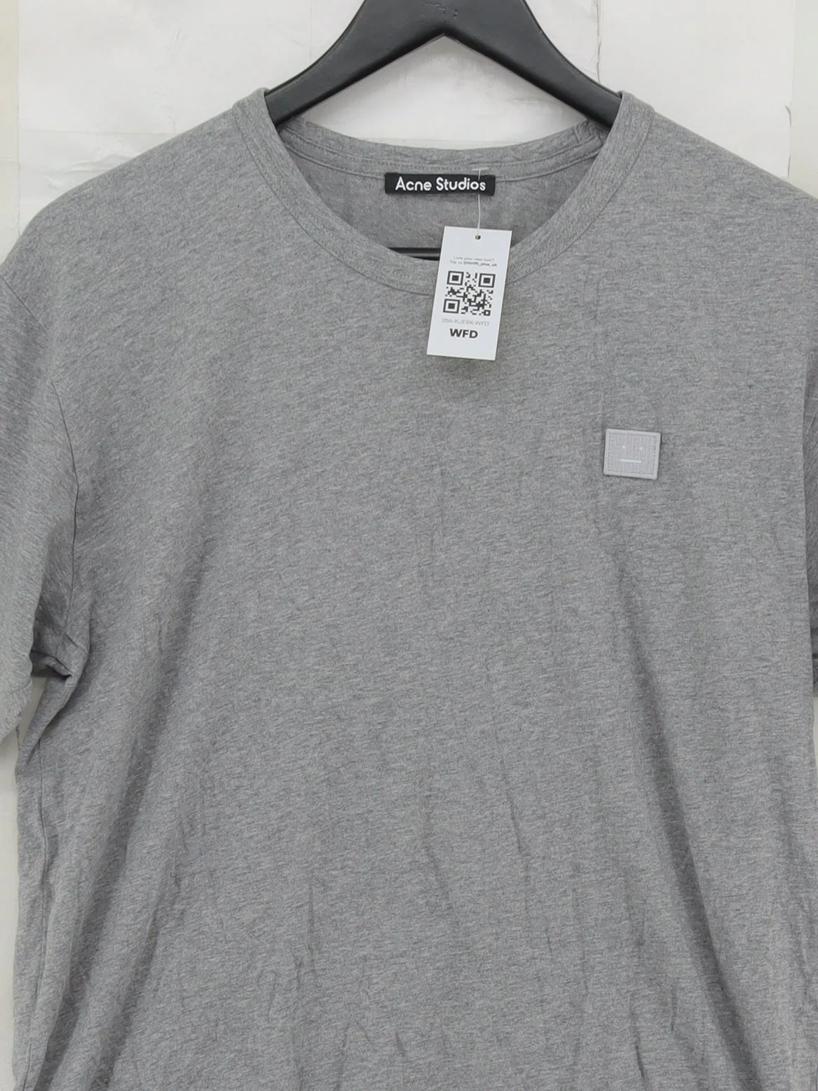 Acne Studios Men's T-Shirt S Grey 100% Cotton Basic - Image 3