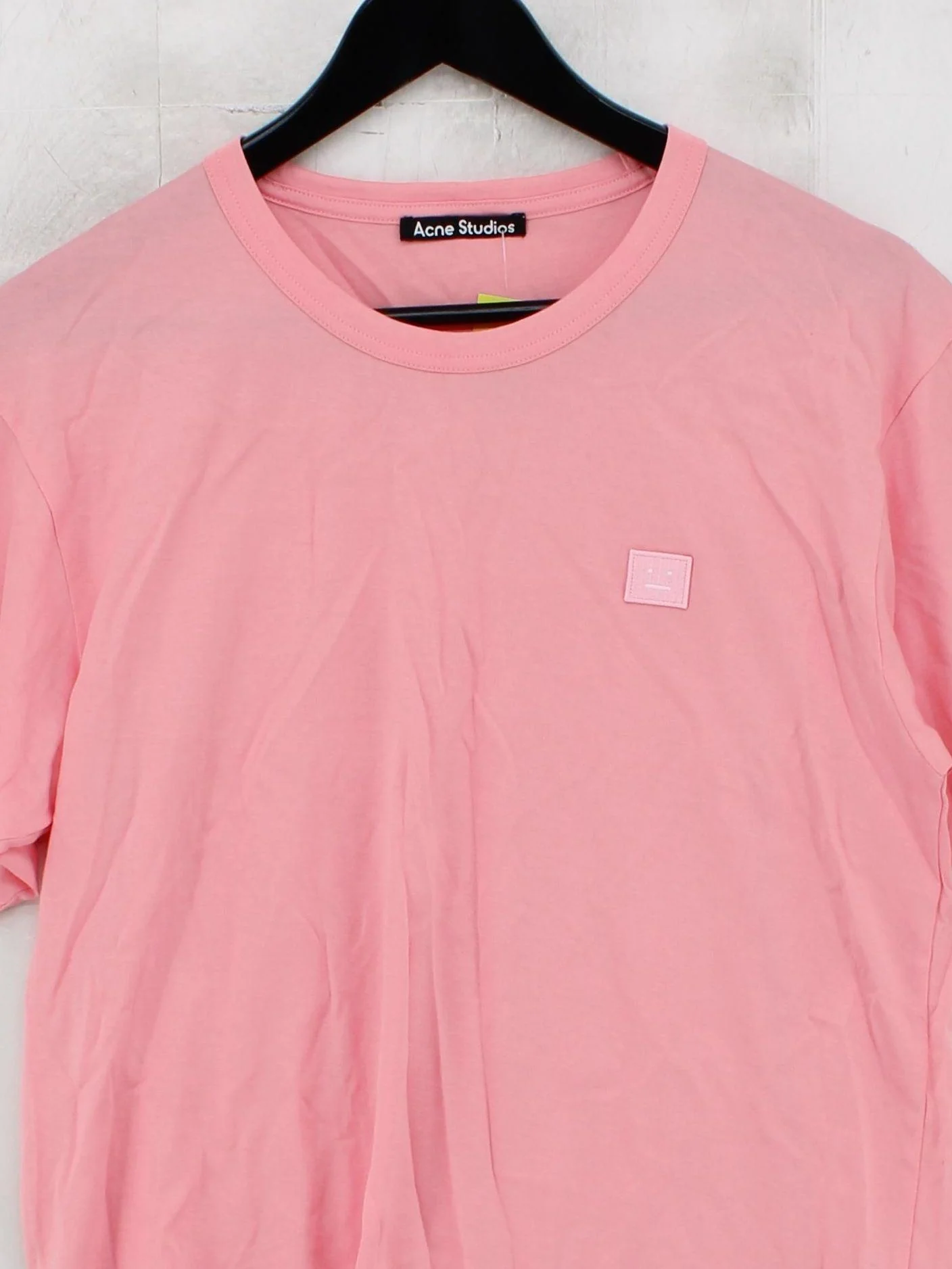 Acne Studios Men's T-Shirt S Pink 100% Cotton Basic - Image 3