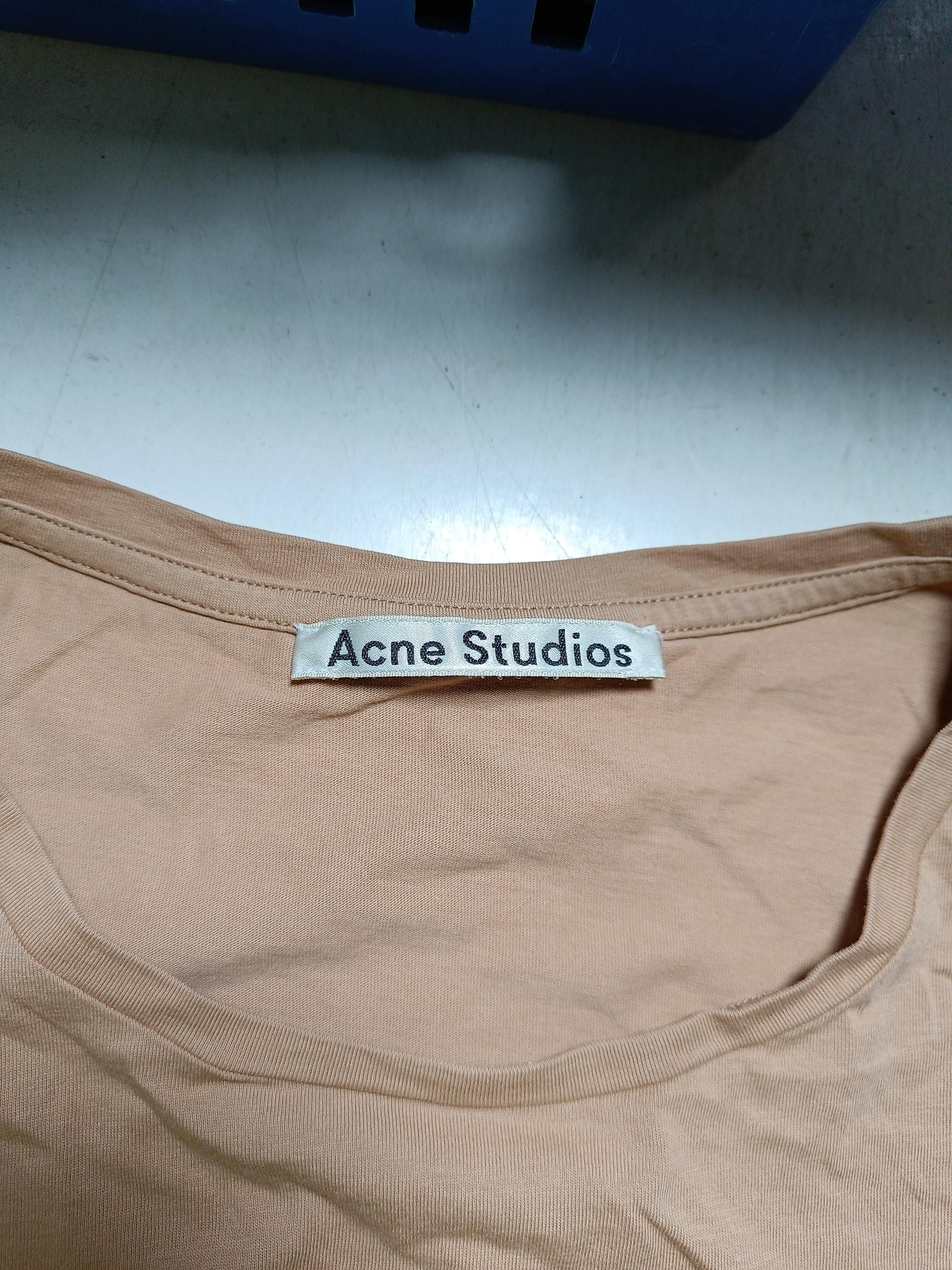 Acne Studios Men's T-Shirt XS Tan 100% Cotton Basic - Image 5