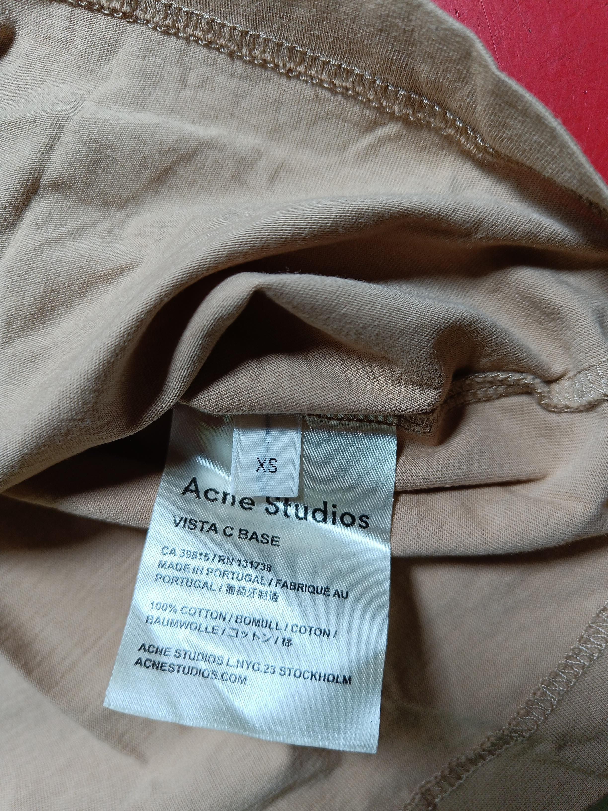 Acne Studios Men's T-Shirt XS Tan 100% Cotton Basic - Image 6