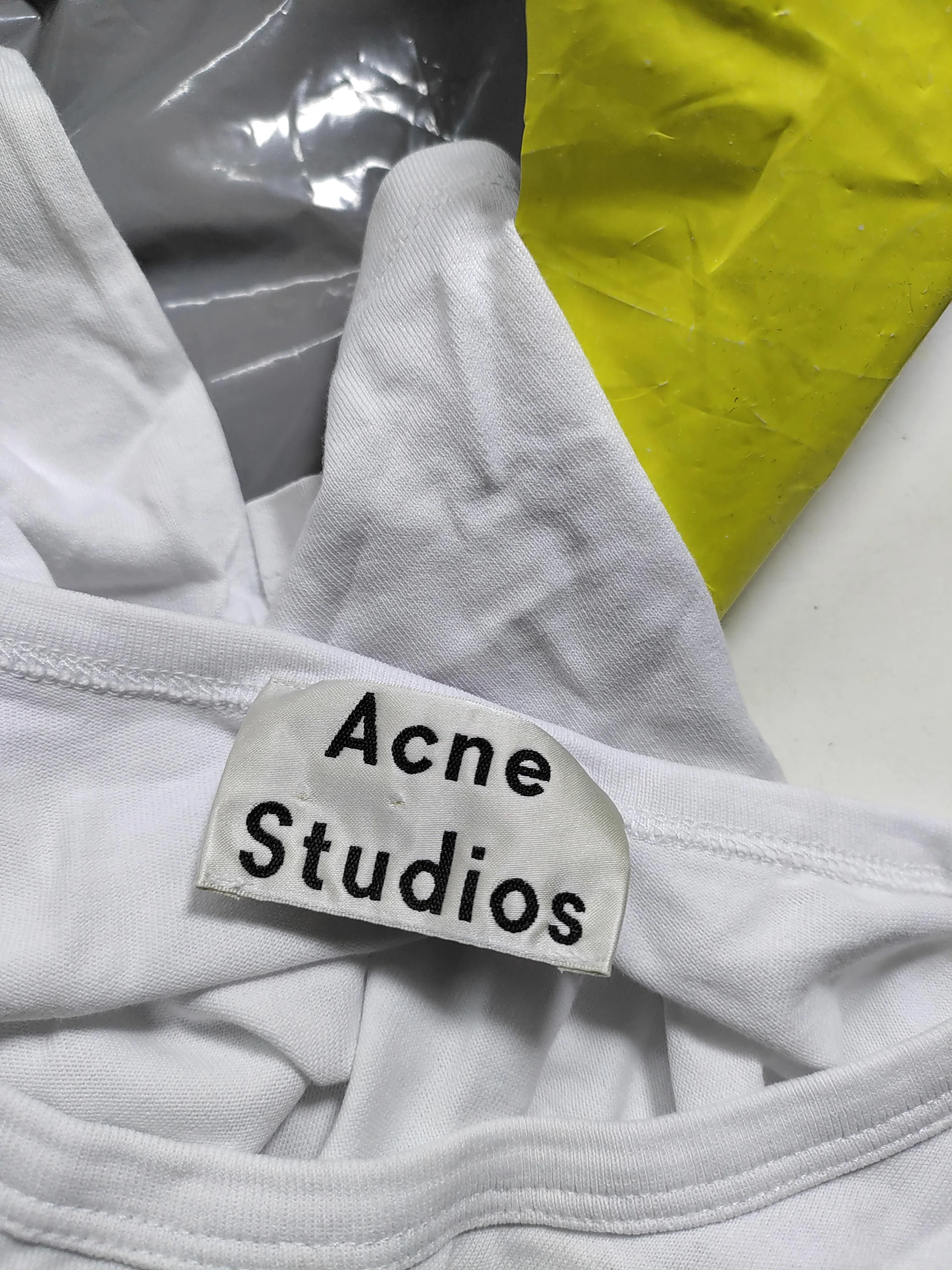 Acne Studios Men's T-Shirt XS White 100% Cotton Basic - Image 5