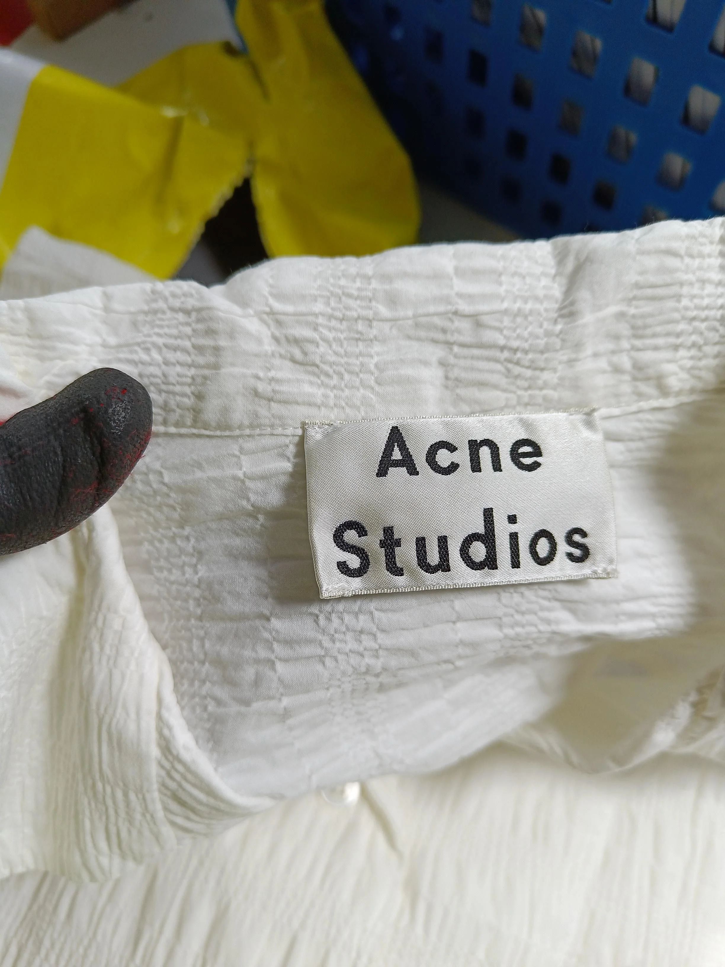 Acne Studios Shirt Mini Dress in White - Image 5