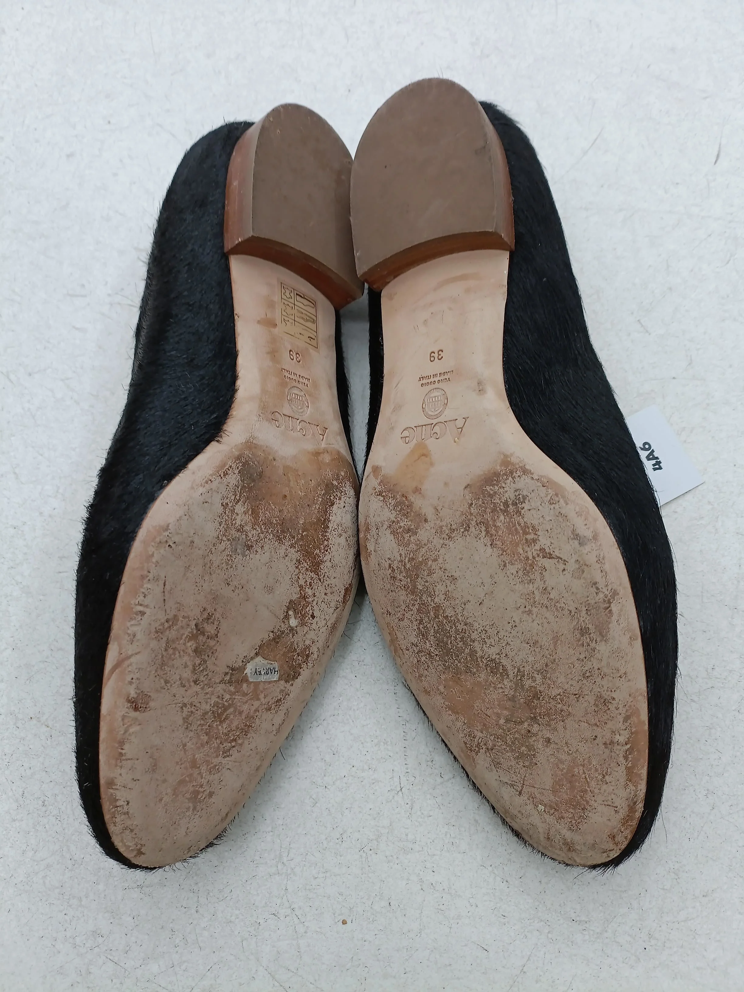 Acne Studios Women's Flat Shoes UK 6 Black Animal Fur with Leather Loafer - Image 7