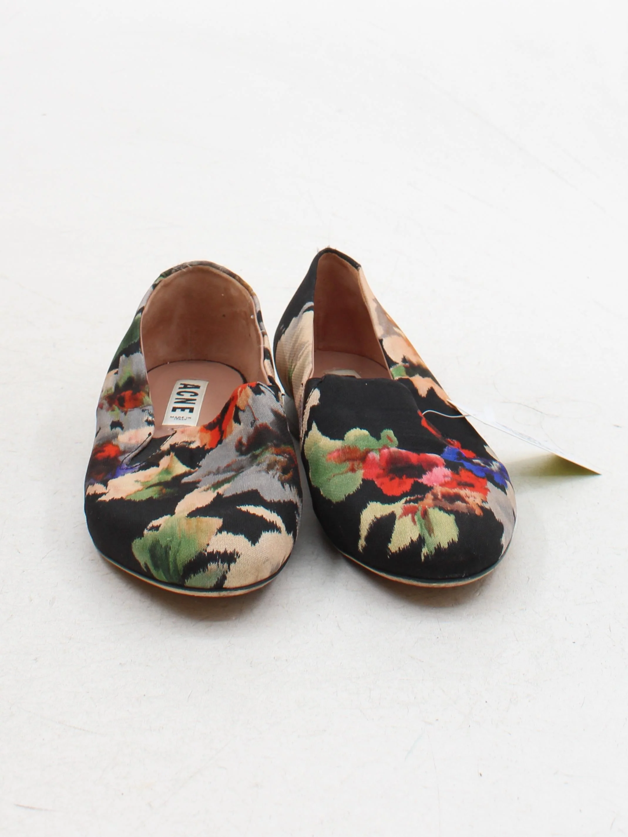 Acne Studios Women's Flat Shoes UK 6 Black Floral 100% Leather Loafer - Image 2