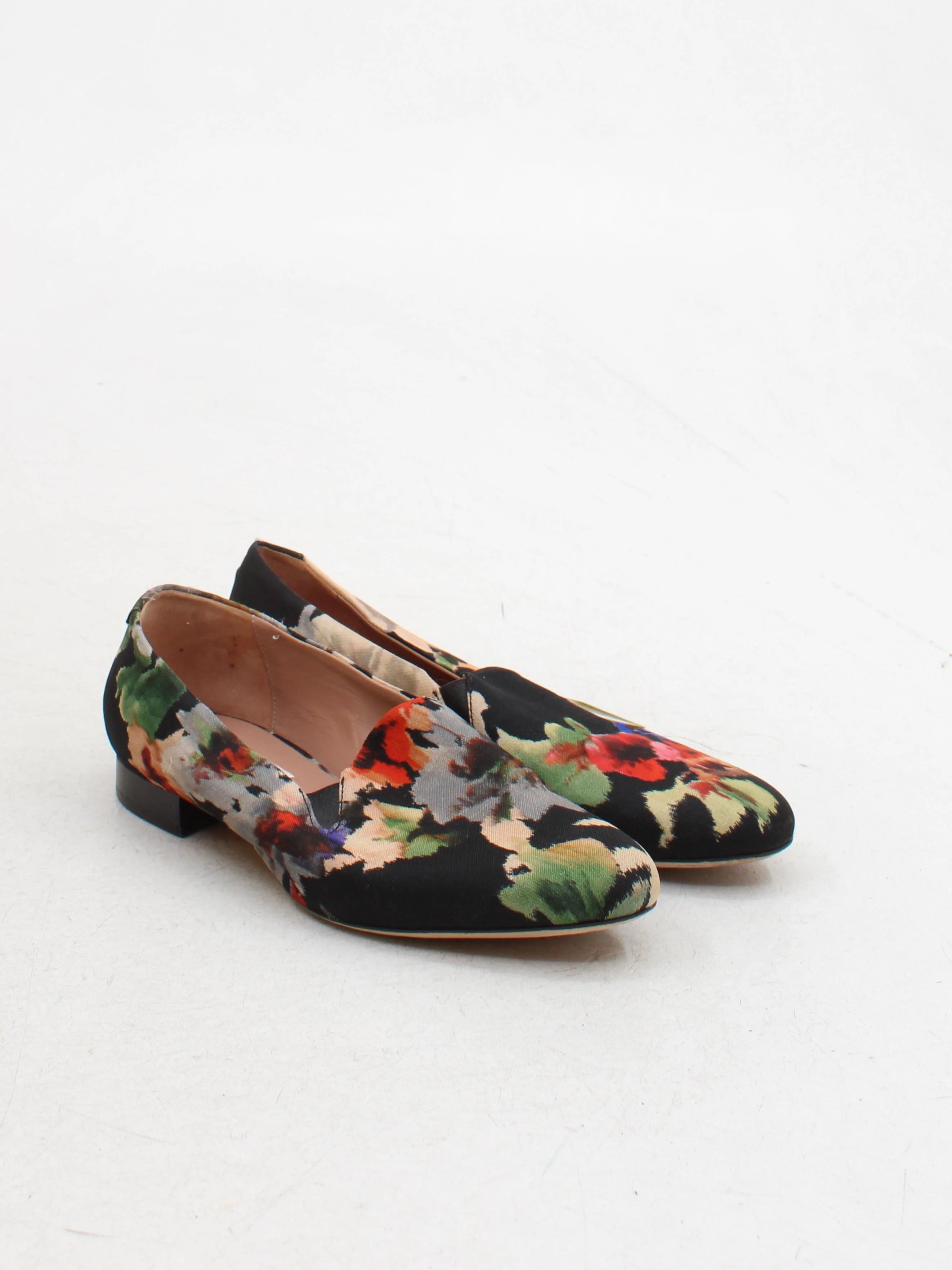Acne Studios Women's Flat Shoes UK 6 Black Floral 100% Leather Loafer - Image 4