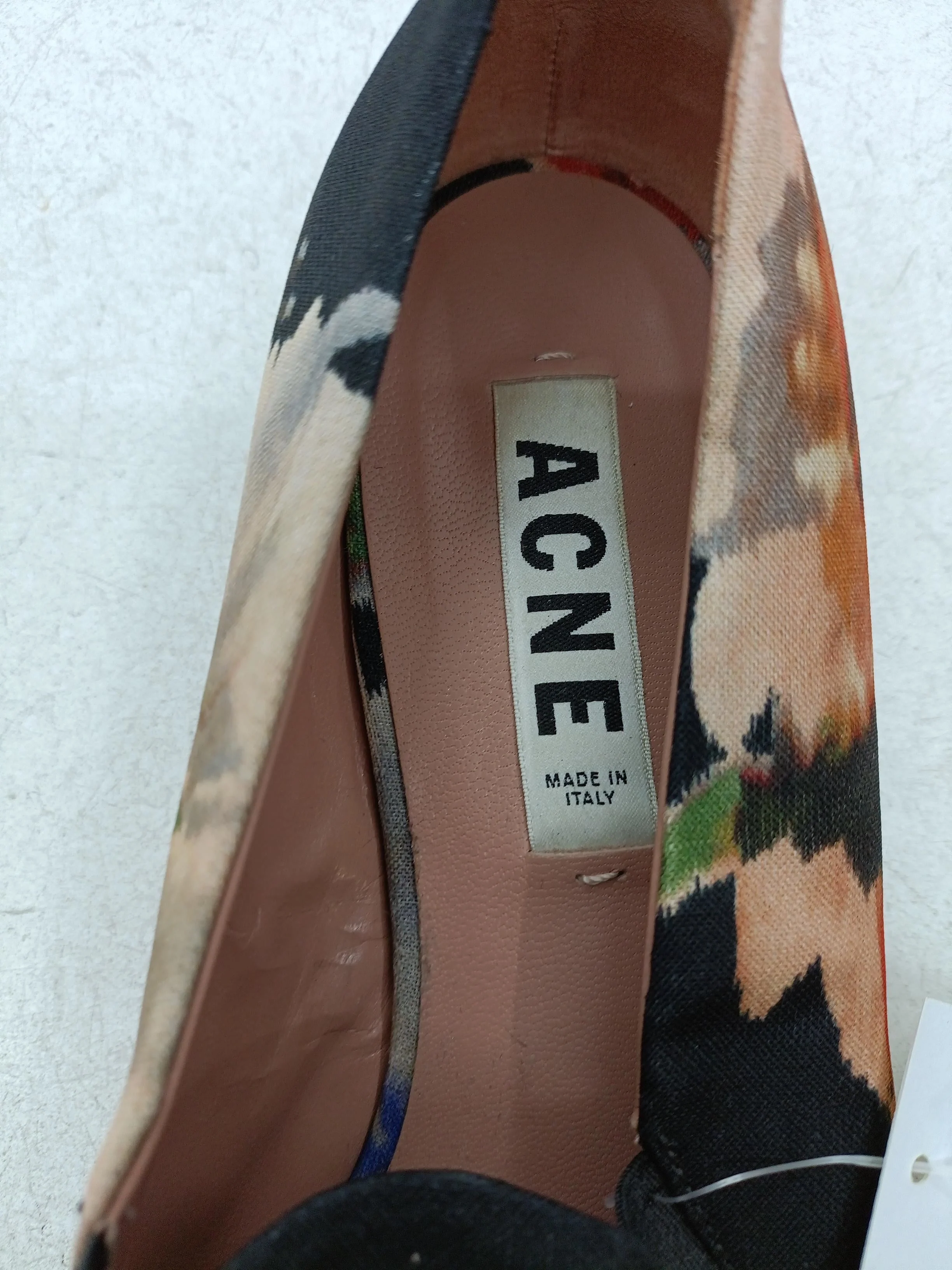 Acne Studios Women's Flat Shoes UK 6 Black Floral 100% Leather Loafer - Image 6