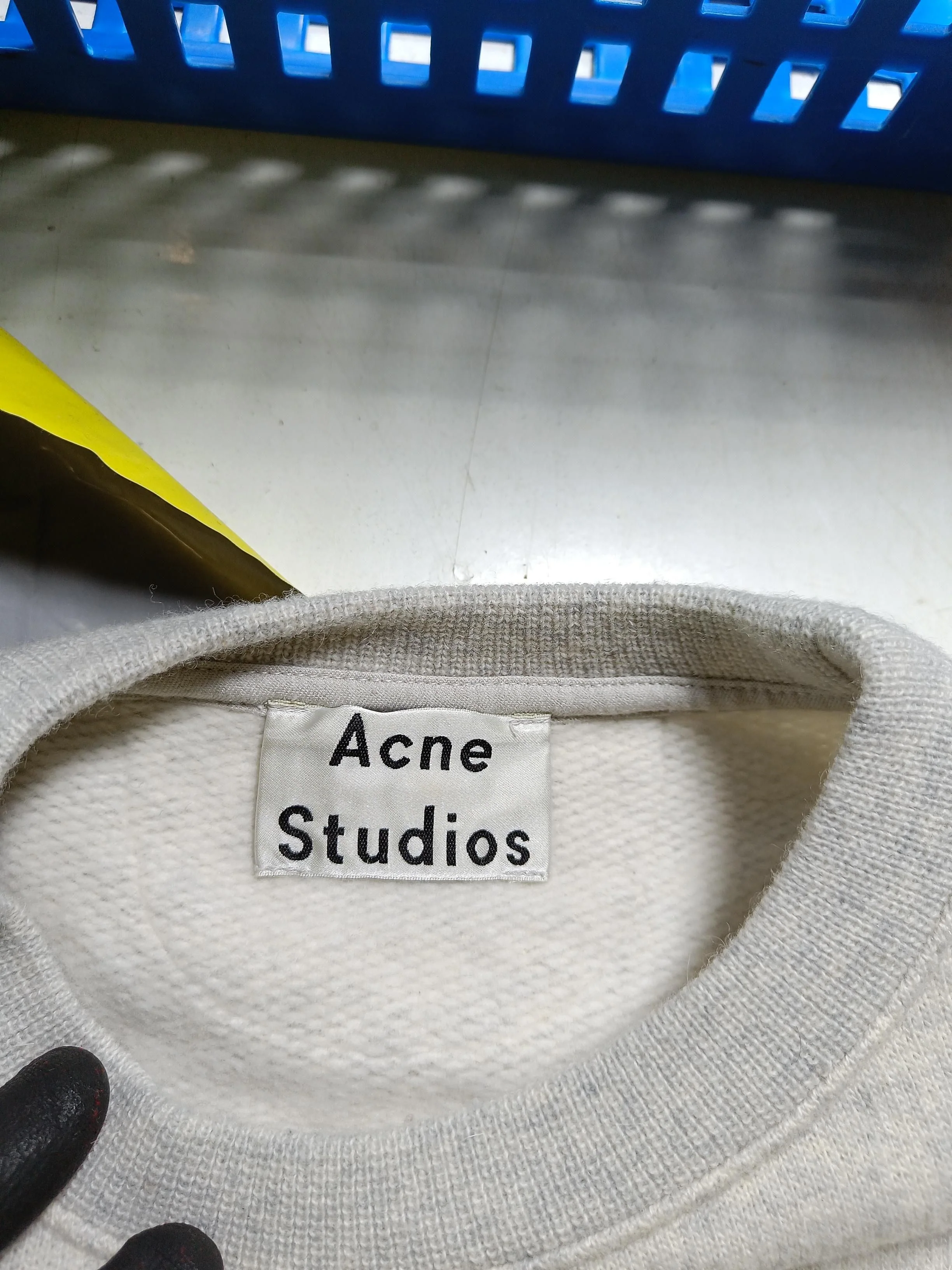 Acne Studios Women's Hoodie XS Grey Wool with Cotton, Nylon, Polyamide Pullover - Image 5
