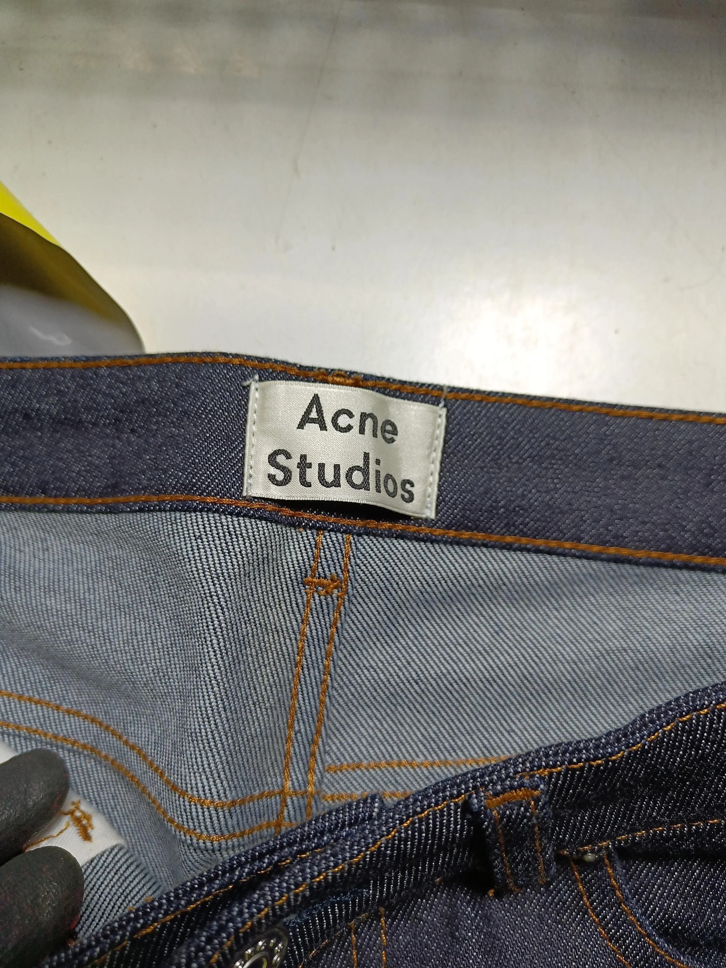 Acne Studios Women's Jeans W 27 in Blue Cotton with Elastane Straight - Image 5