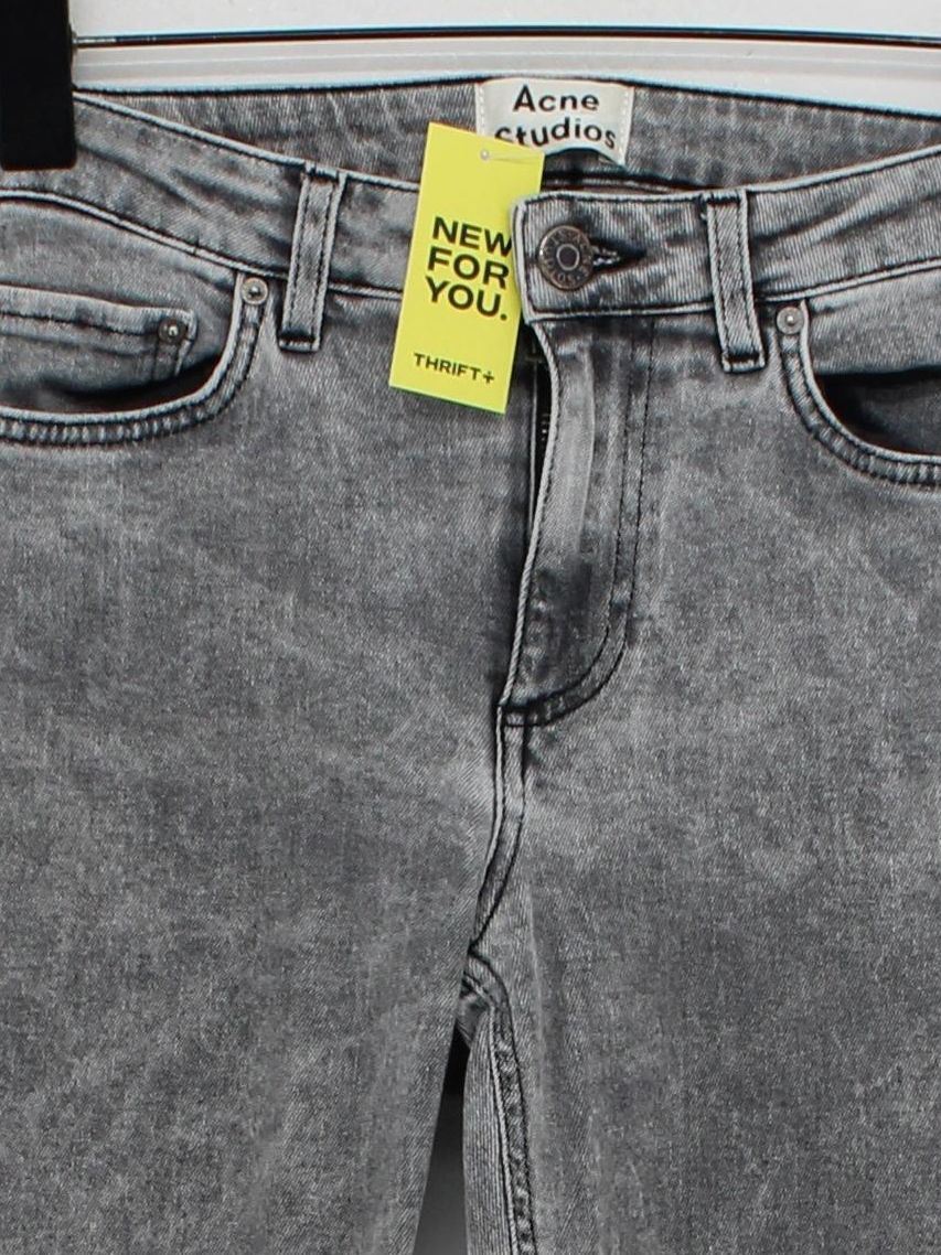 Acne Studios Women's Jeans W 27 in Grey Cotton with Polyester, Elastane Skinny - Image 3