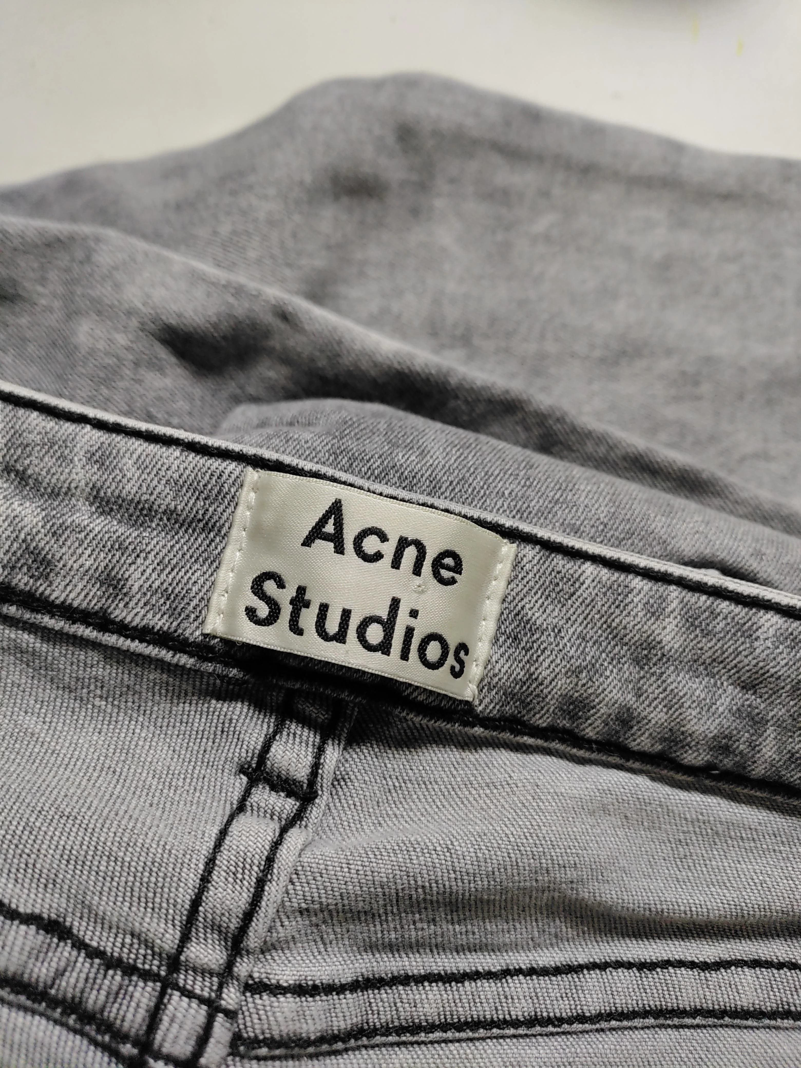 Acne Studios Women's Jeans W 27 in Grey Cotton with Polyester, Elastane Skinny - Image 5